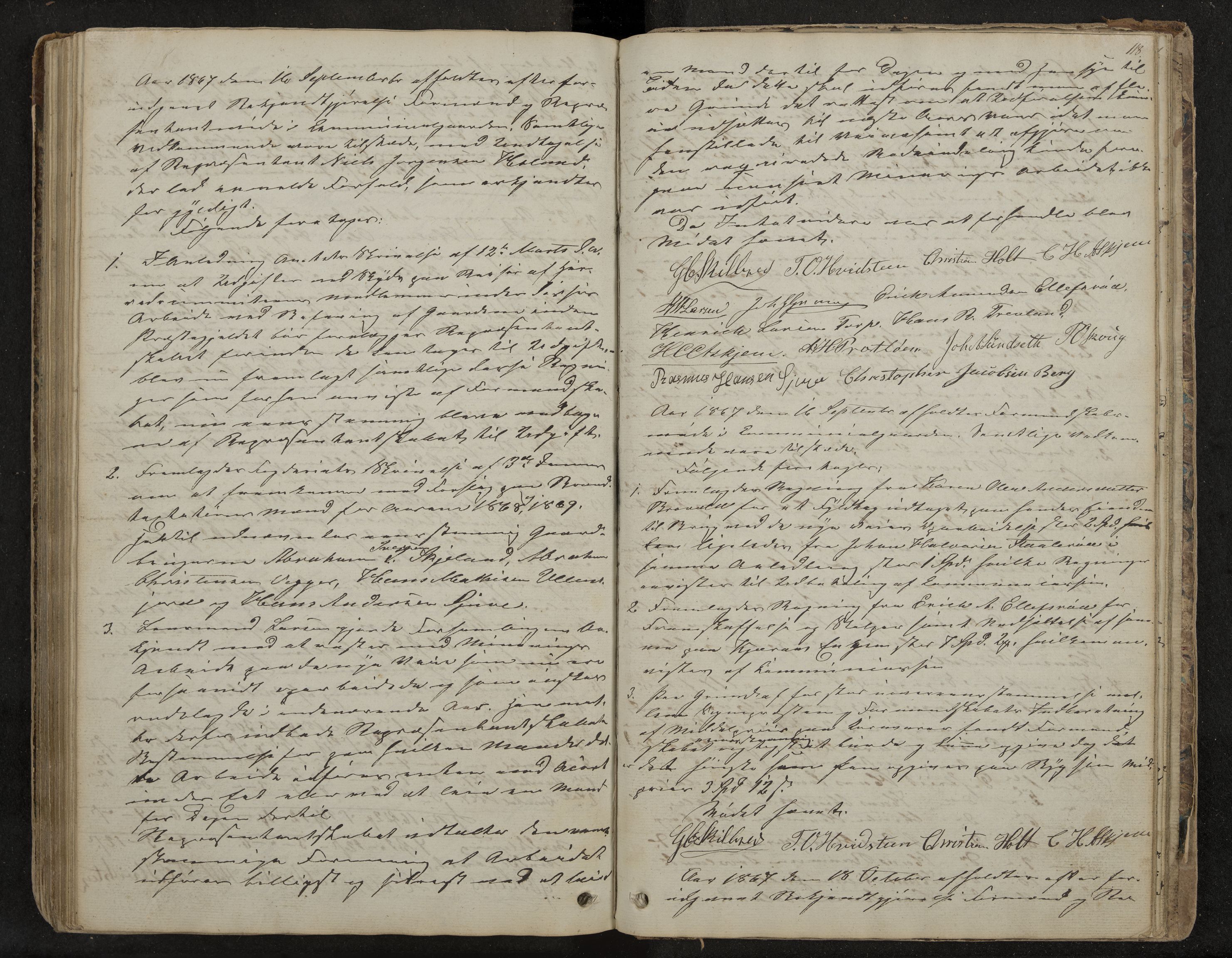 Andebu formannskap og sentraladministrasjon, IKAK/0719021-1/A/Aa/L0001: Møtebok med register, 1837-1869, p. 118