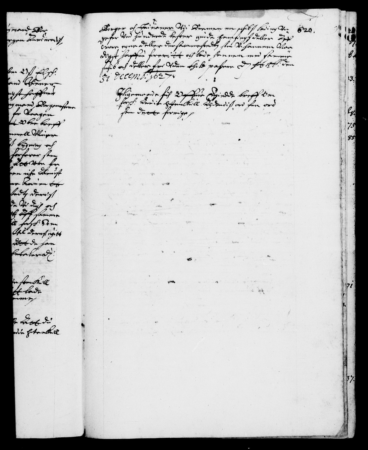 Danske Kanselli 1572-1799, RA/EA-3023/F/Fc/Fca/Fcab/L0004: Norske tegnelser (mikrofilm), 1617-1627, p. 620a