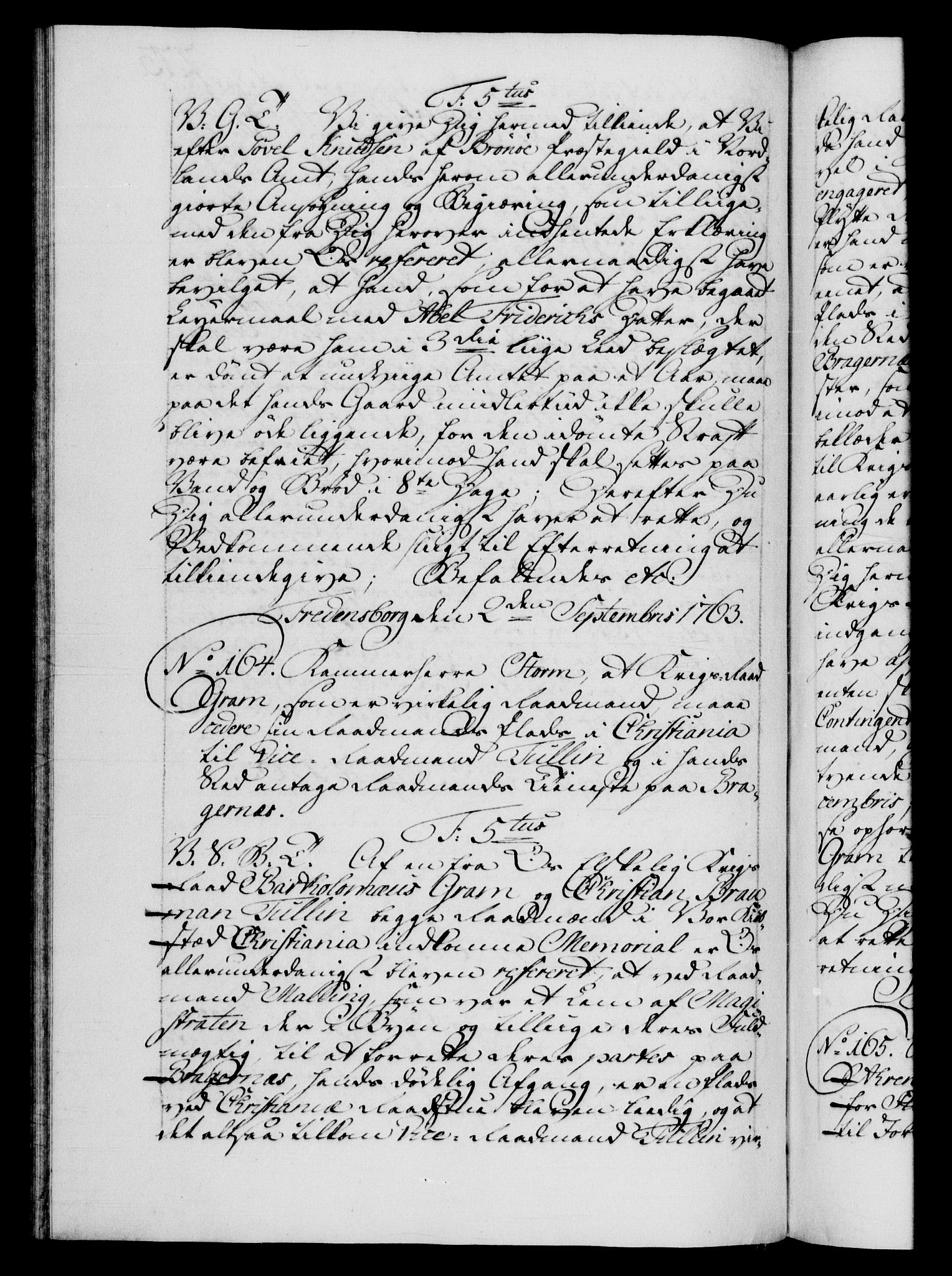 Danske Kanselli 1572-1799, AV/RA-EA-3023/F/Fc/Fca/Fcab/L0037: Norske tegnelser, 1762-1766, p. 273b