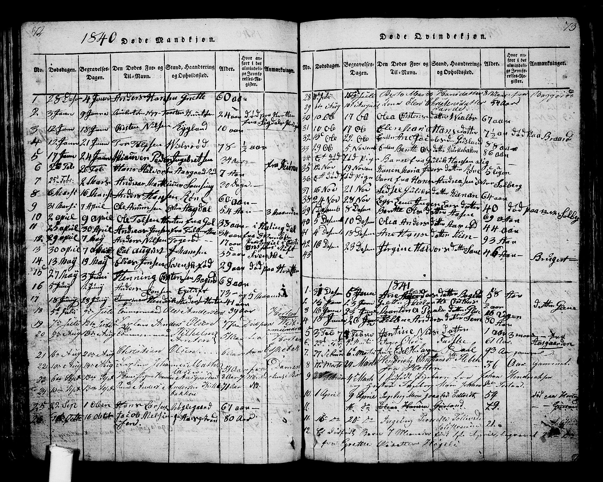 Borre kirkebøker, AV/SAKO-A-338/G/Ga/L0001: Parish register (copy) no. I 1, 1815-1851, p. 72-73