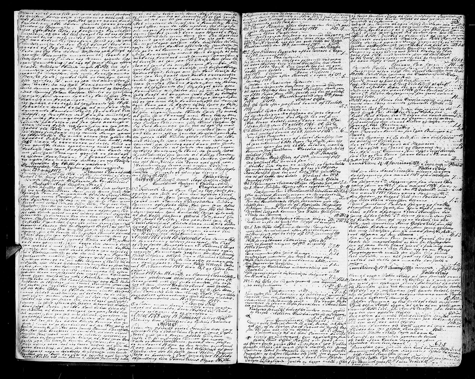 Trondheim byfogd, AV/SAT-A-0003/1/3/3A/L0020: Skifteprotokoll - gml.nr.17. (m/ register) U, 1758-1765, p. 4b-5a