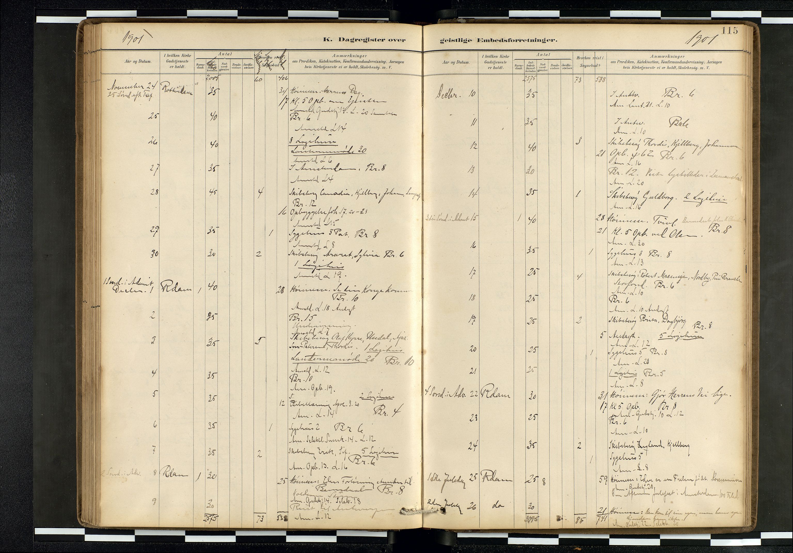 Den norske sjømannsmisjon i utlandet/Hollandske havner (Amsterdam-Rotterdam-Europort), AV/SAB-SAB/PA-0106/H/Ha/Haa/L0002: Parish register (official) no. A 2, 1887-1907, p. 114b-115a