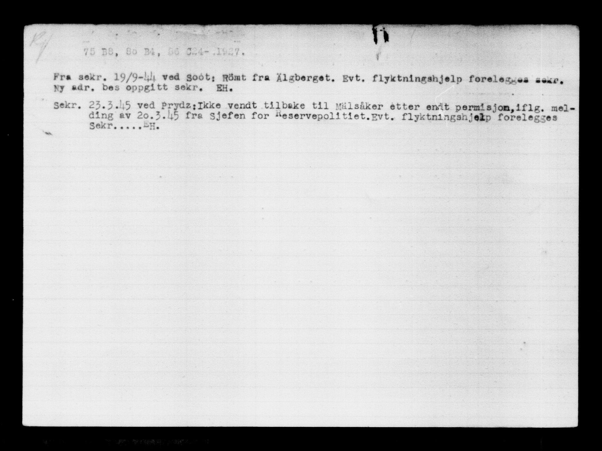 Utenriksstasjonene, Legasjonen i Stockholm, Flyktningkontoret, AV/RA-S-6753/V/Va/L0012: Kjesäterkartoteket, flyktninger med registreringsnr. 28300-31566, 1940-1945, p. 909