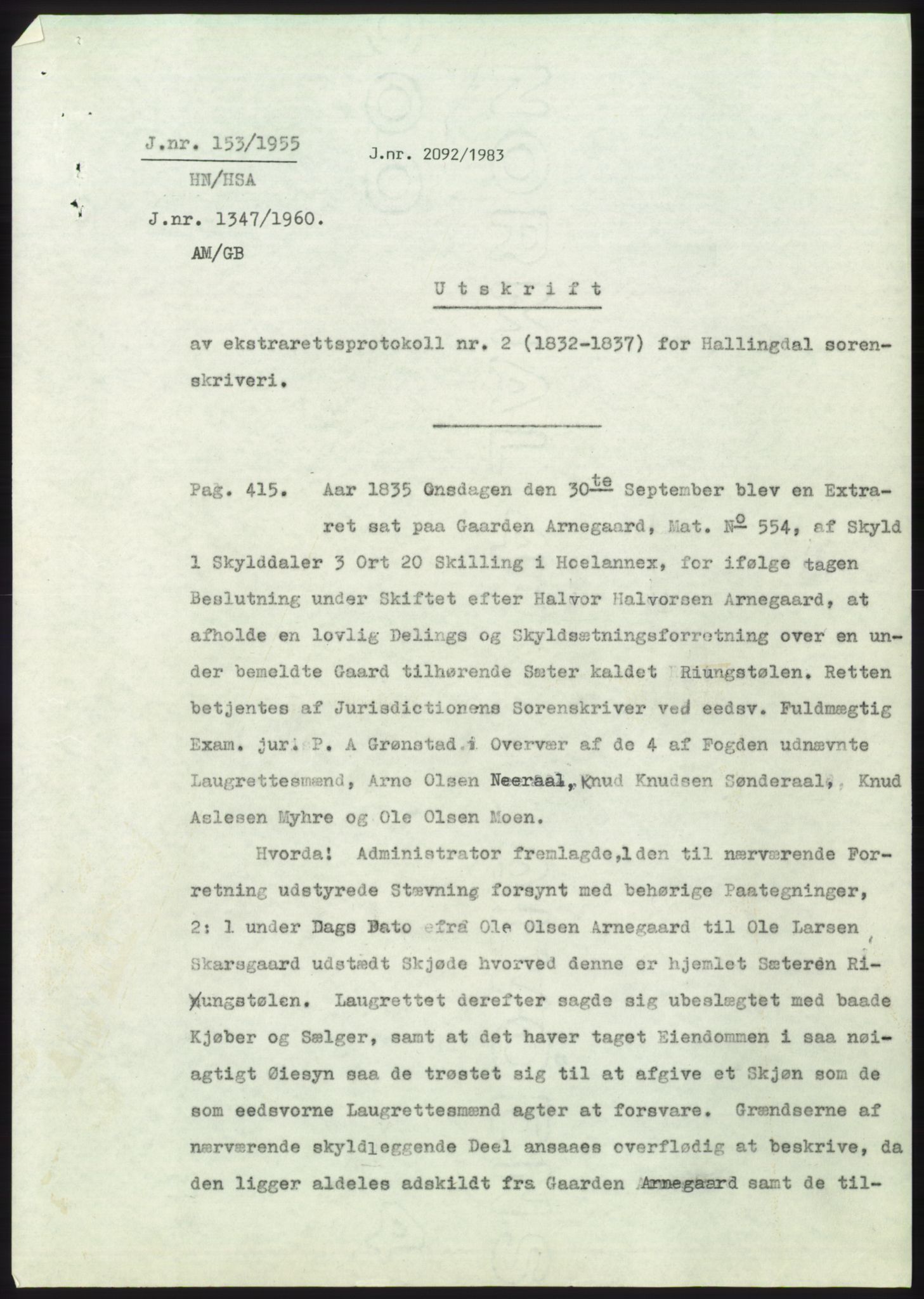 Statsarkivet i Kongsberg, SAKO/A-0001, 1955, p. 2