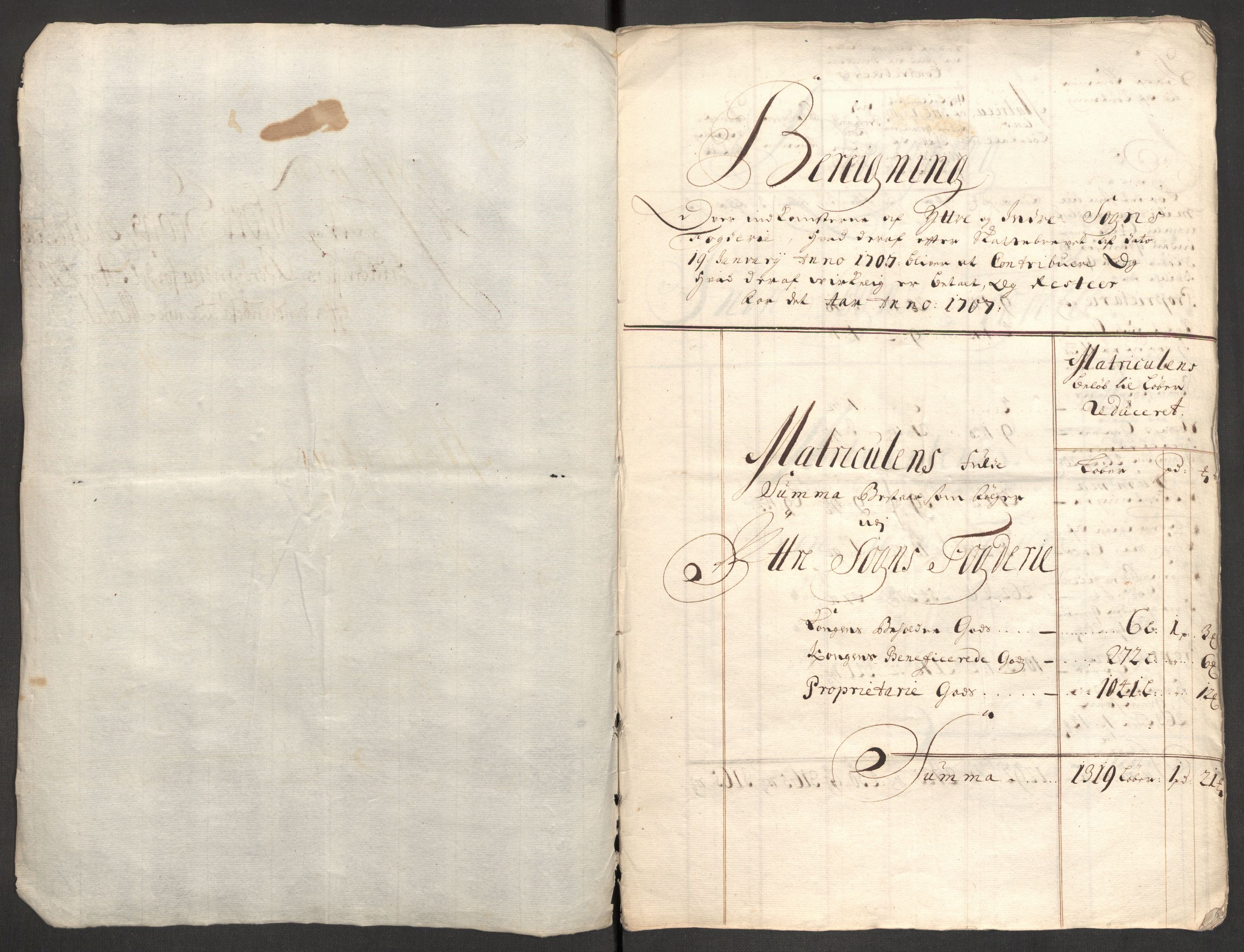 Rentekammeret inntil 1814, Reviderte regnskaper, Fogderegnskap, AV/RA-EA-4092/R52/L3314: Fogderegnskap Sogn, 1705-1707, p. 427