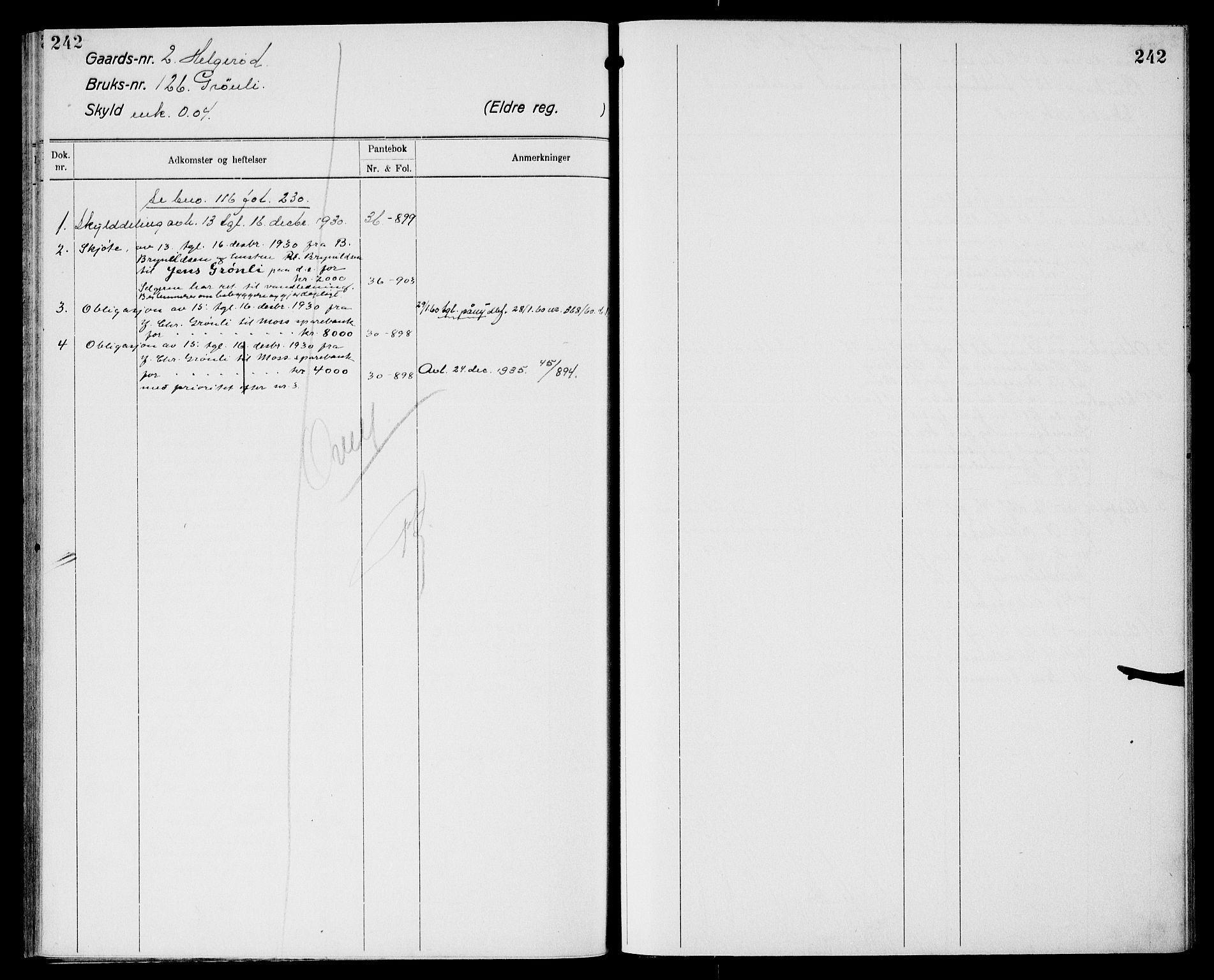 Moss sorenskriveri, AV/SAO-A-10168: Mortgage register no. XI 2, 1836-1960, p. 242