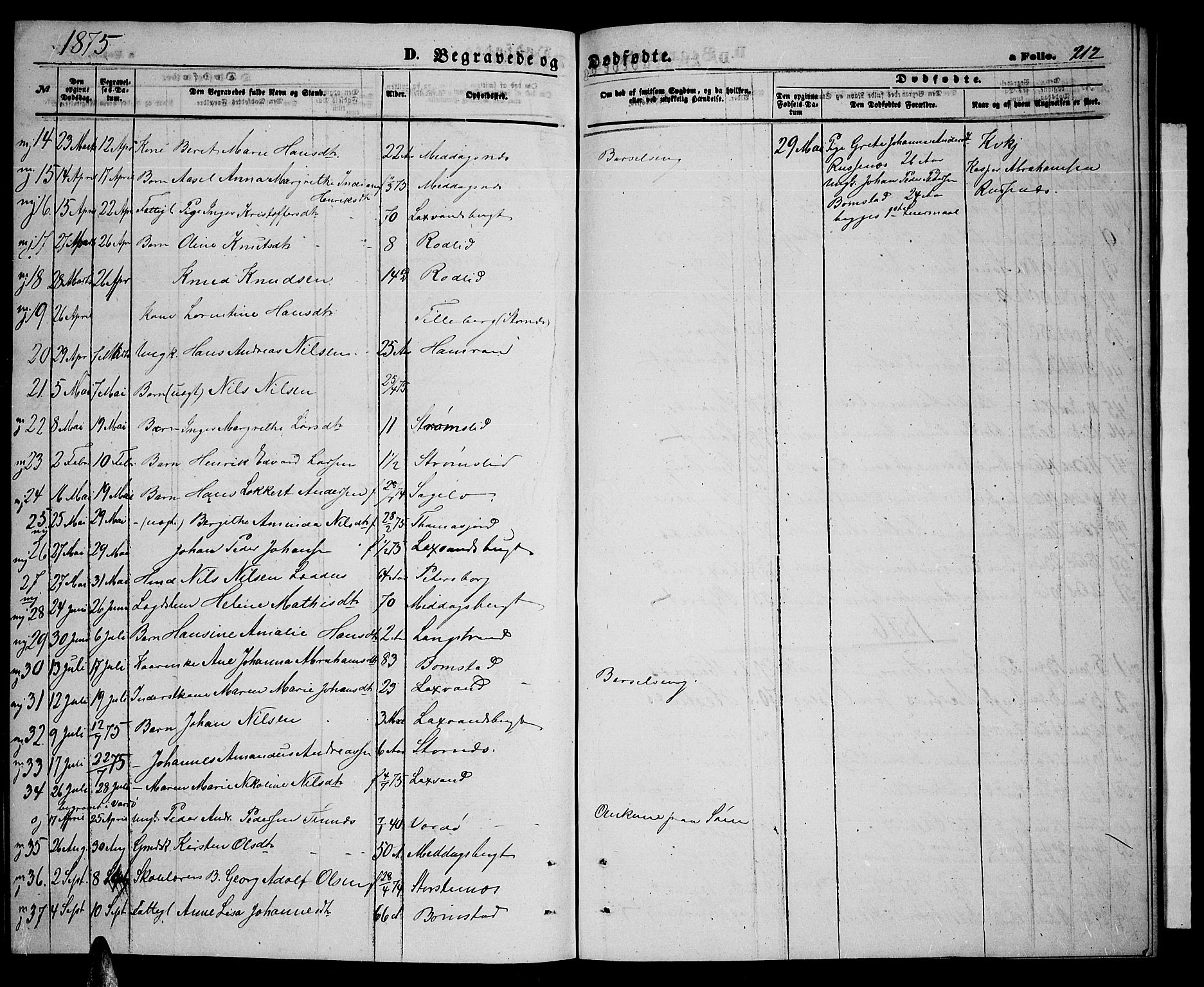 Balsfjord sokneprestembete, SATØ/S-1303/G/Ga/L0006klokker: Parish register (copy) no. 6, 1863-1878, p. 212