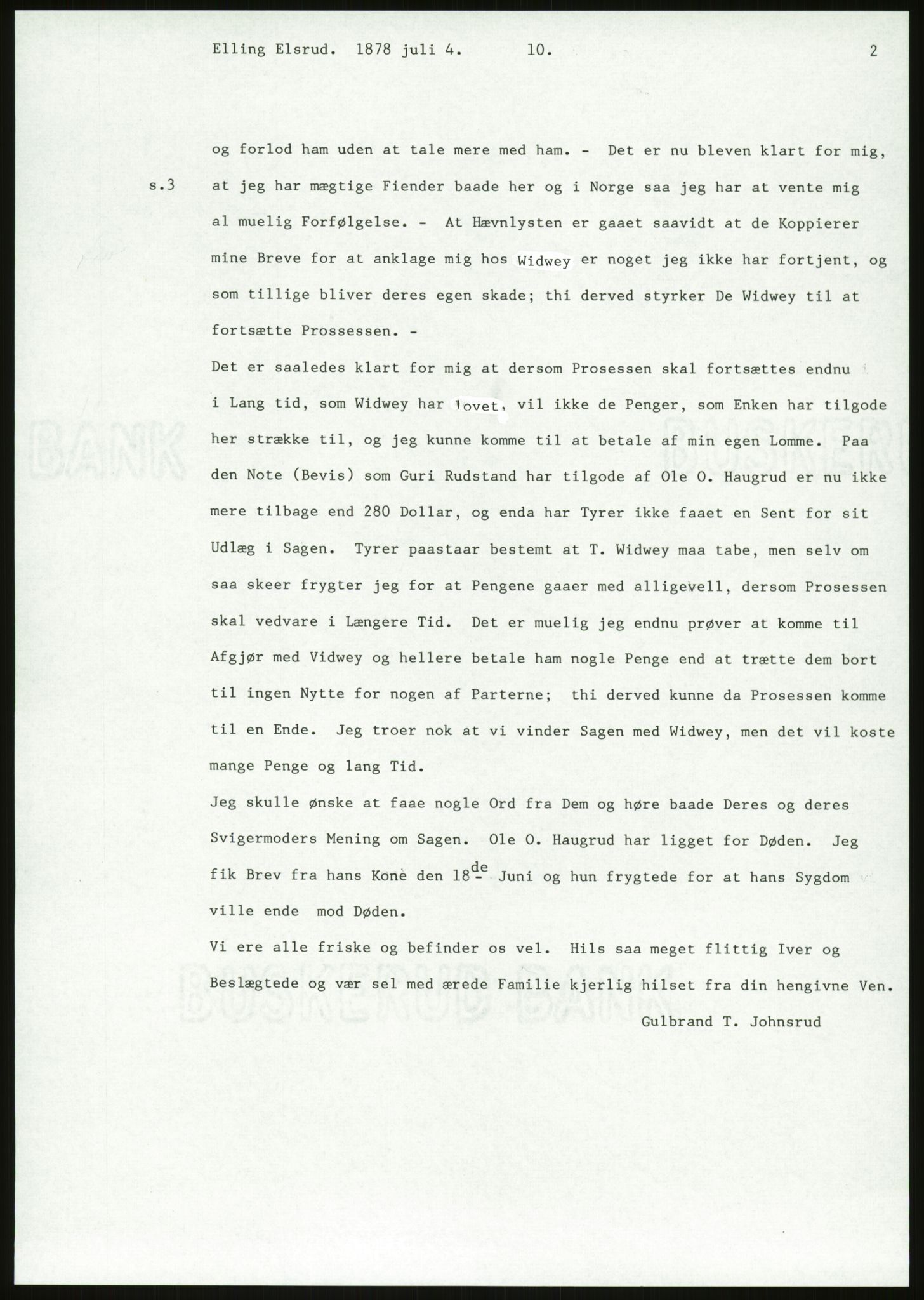 Samlinger til kildeutgivelse, Amerikabrevene, AV/RA-EA-4057/F/L0018: Innlån fra Buskerud: Elsrud, 1838-1914, p. 841