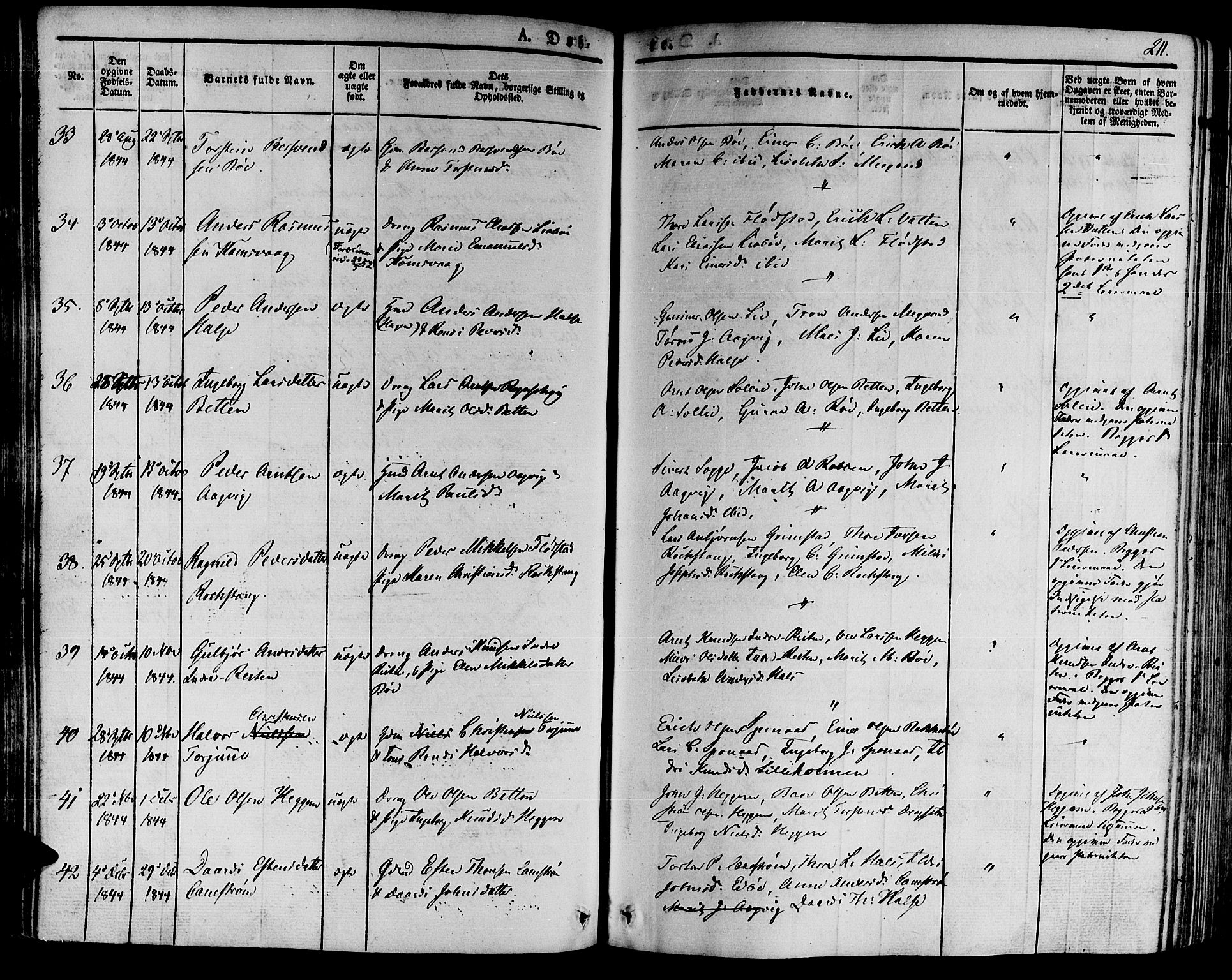 Ministerialprotokoller, klokkerbøker og fødselsregistre - Møre og Romsdal, AV/SAT-A-1454/592/L1025: Parish register (official) no. 592A03 /2, 1831-1849, p. 211