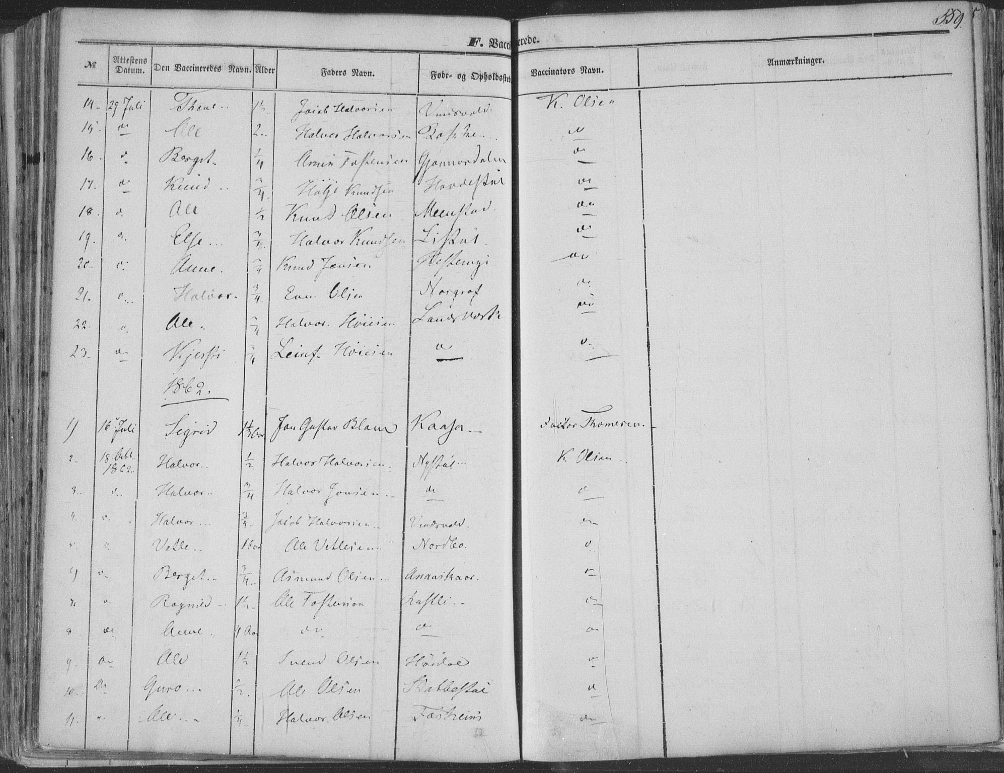 Seljord kirkebøker, SAKO/A-20/F/Fa/L012b: Parish register (official) no. I 12B, 1850-1865, p. 559