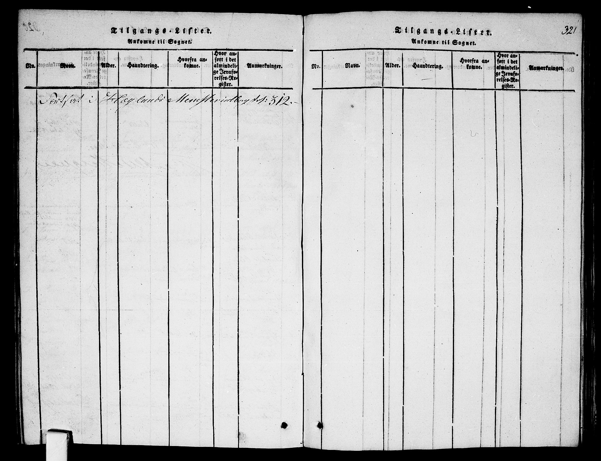 Fyresdal kirkebøker, SAKO/A-263/G/Ga/L0001: Parish register (copy) no. I 1, 1816-1840, p. 321