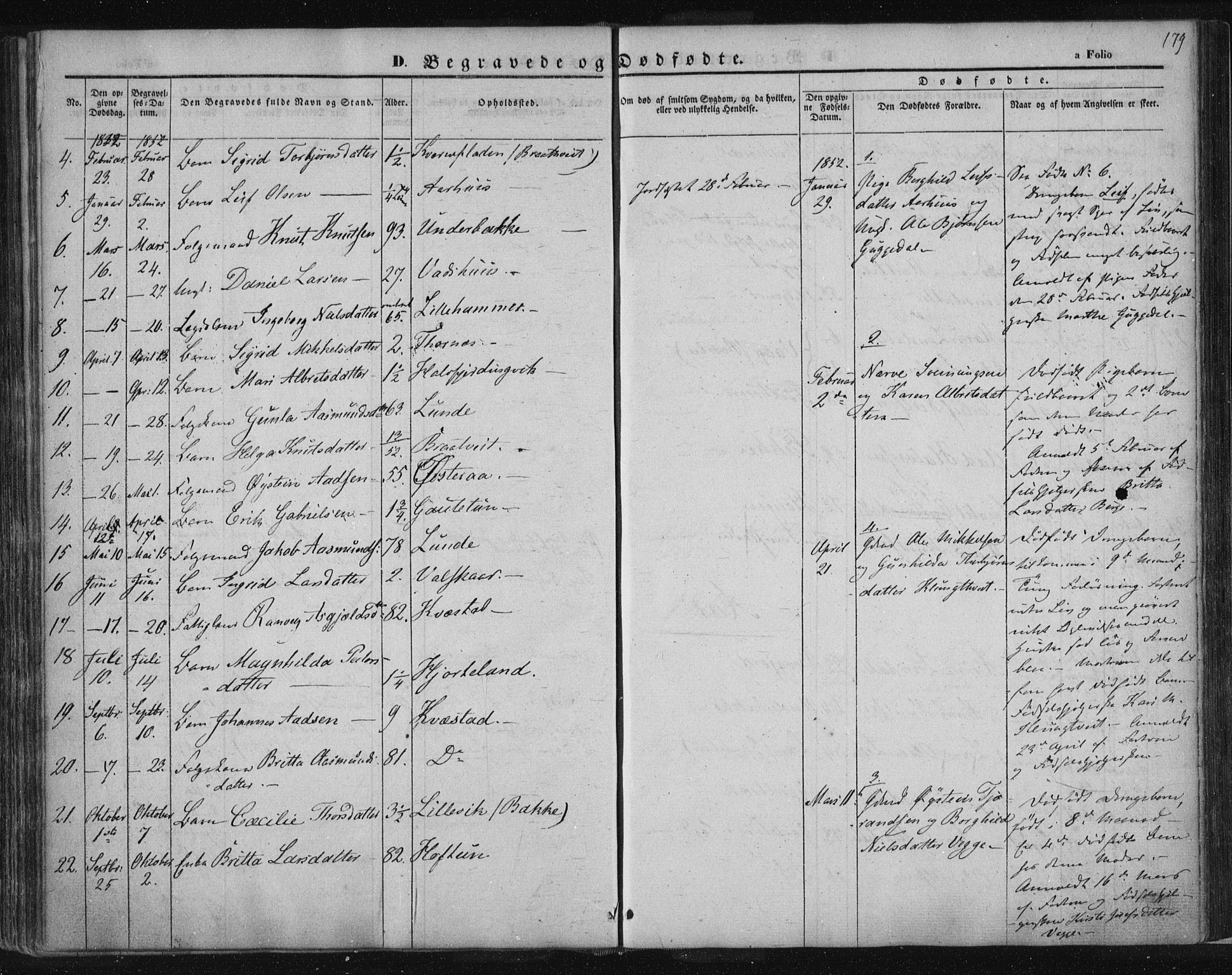 Suldal sokneprestkontor, SAST/A-101845/01/IV/L0008: Parish register (official) no. A 8, 1836-1853, p. 179