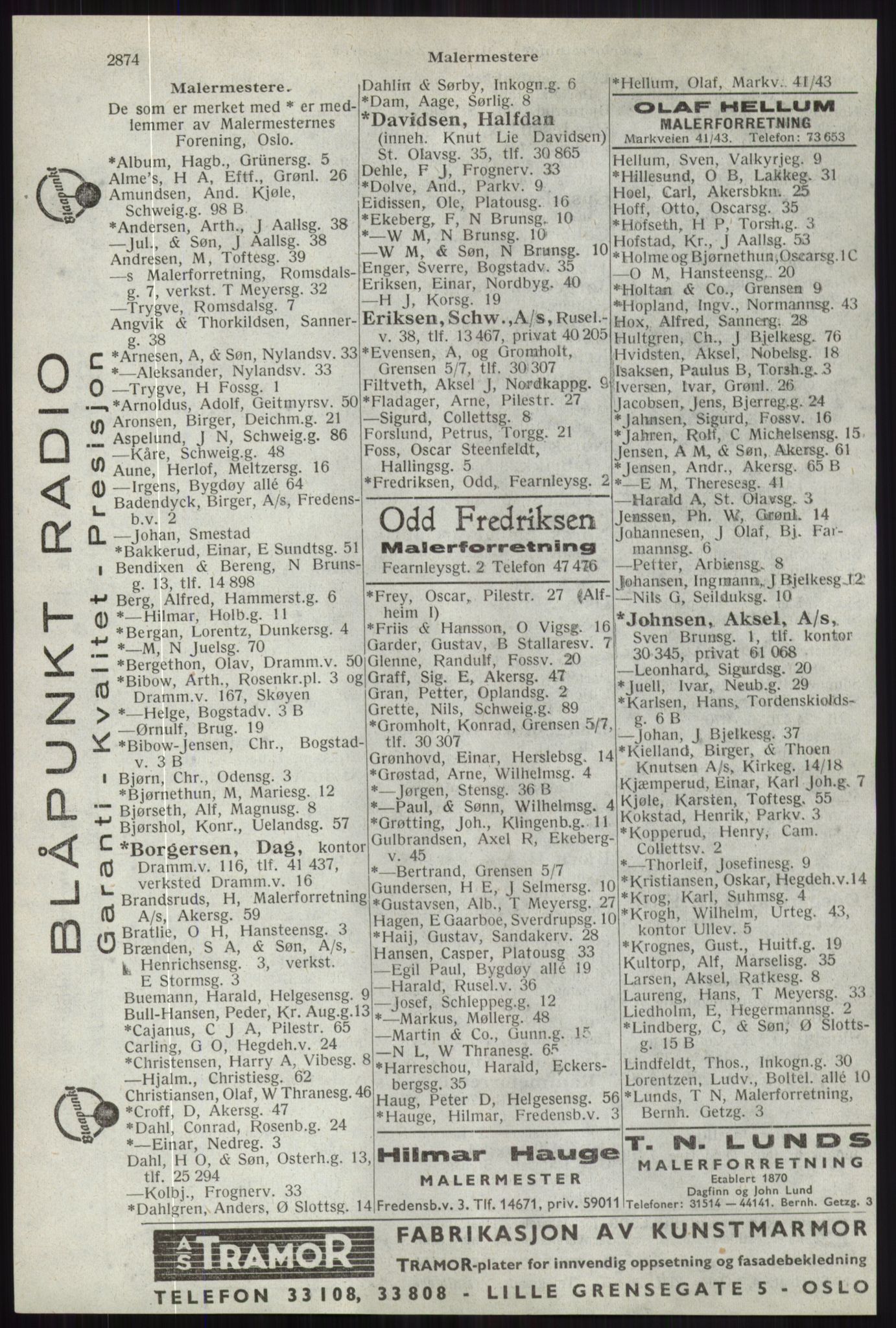 Kristiania/Oslo adressebok, PUBL/-, 1941, p. 2874