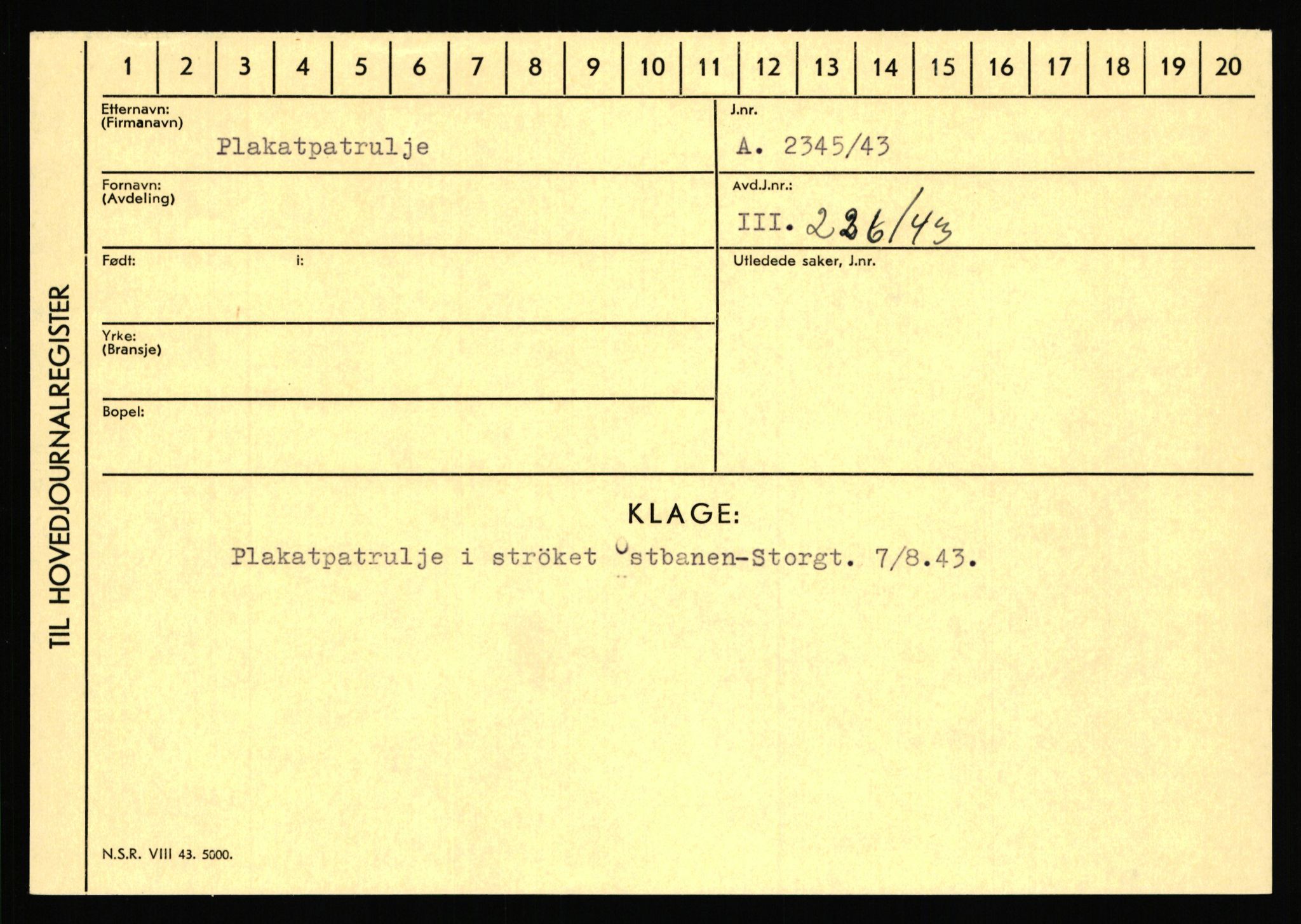 Statspolitiet - Hovedkontoret / Osloavdelingen, AV/RA-S-1329/C/Ca/L0012: Oanæs - Quistgaard	, 1943-1945, p. 4541