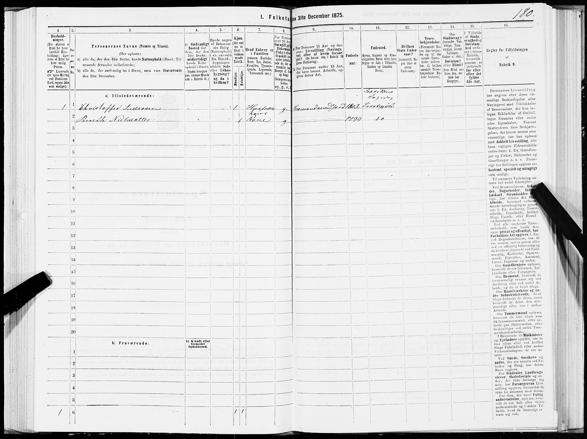 SAT, 1875 census for 1718P Leksvik, 1875, p. 1180