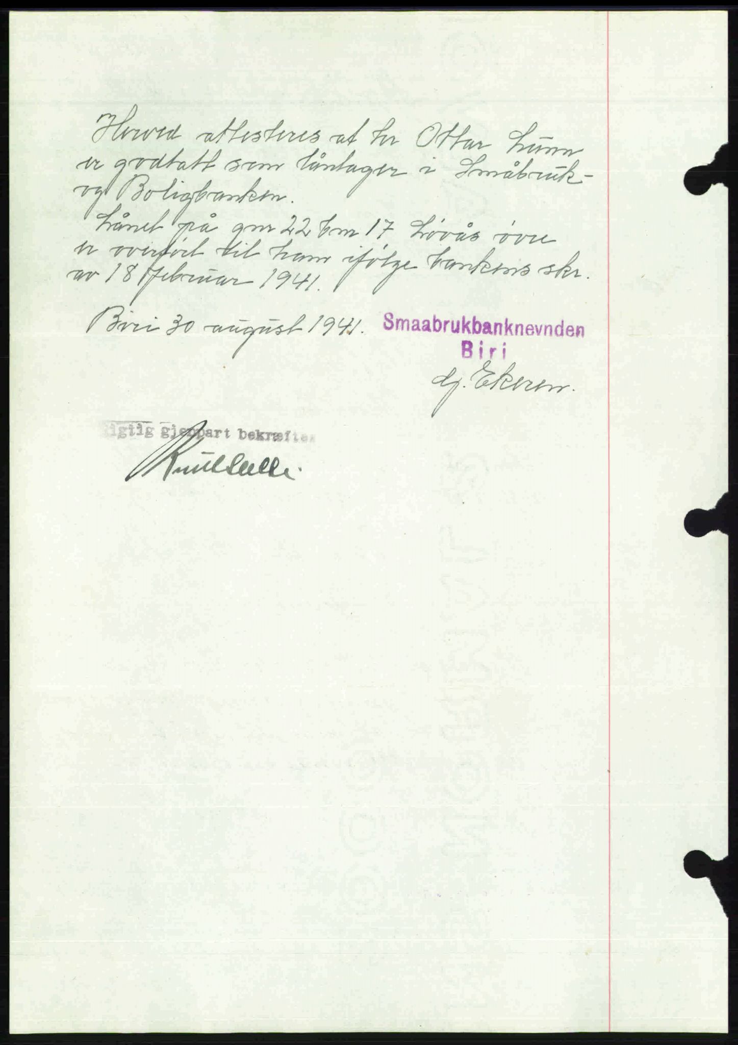 Toten tingrett, AV/SAH-TING-006/H/Hb/Hbc/L0008: Mortgage book no. Hbc-08, 1941-1941, Diary no: : 1774/1941