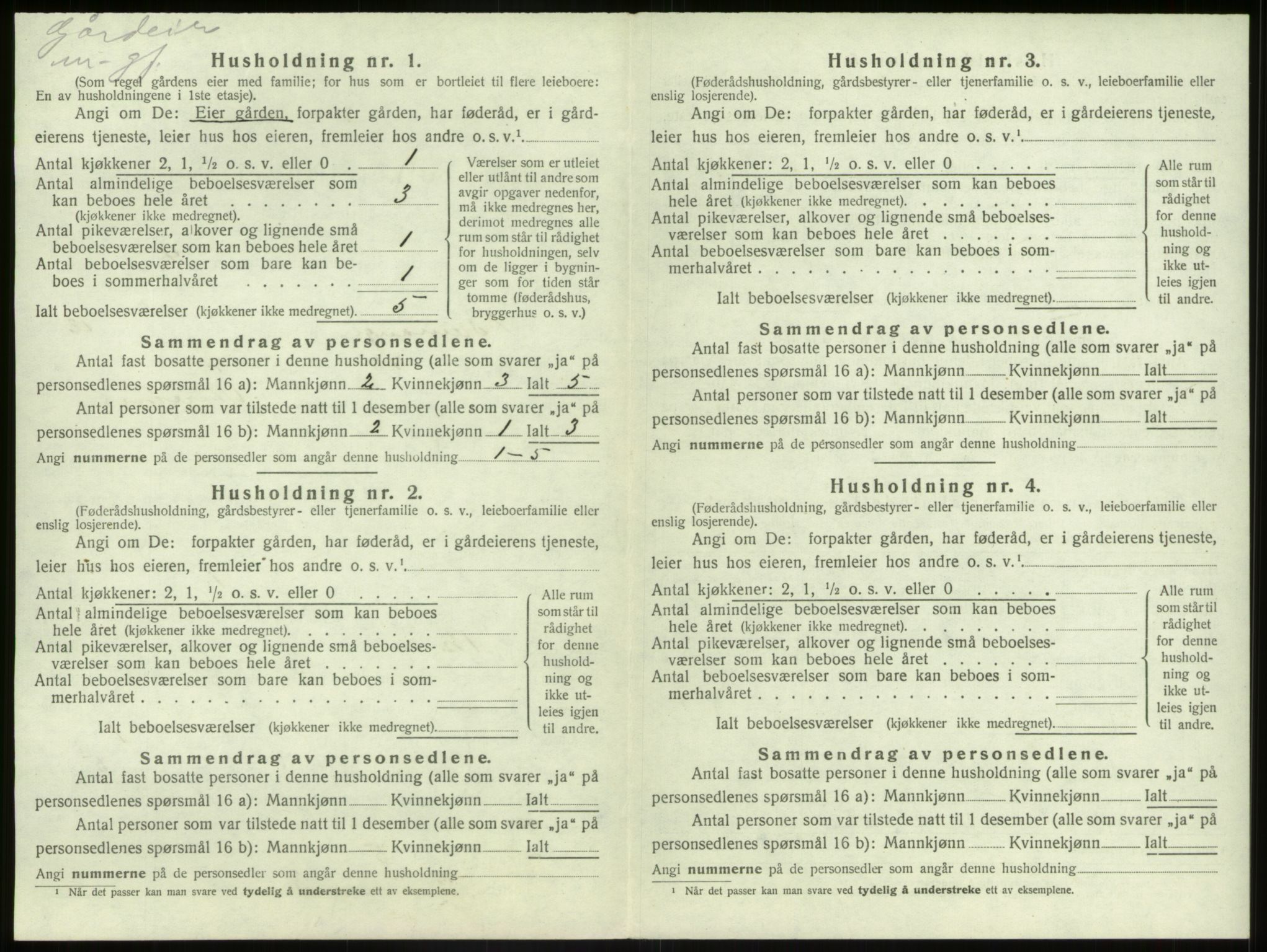 SAB, 1920 census for Bremanger, 1920, p. 861