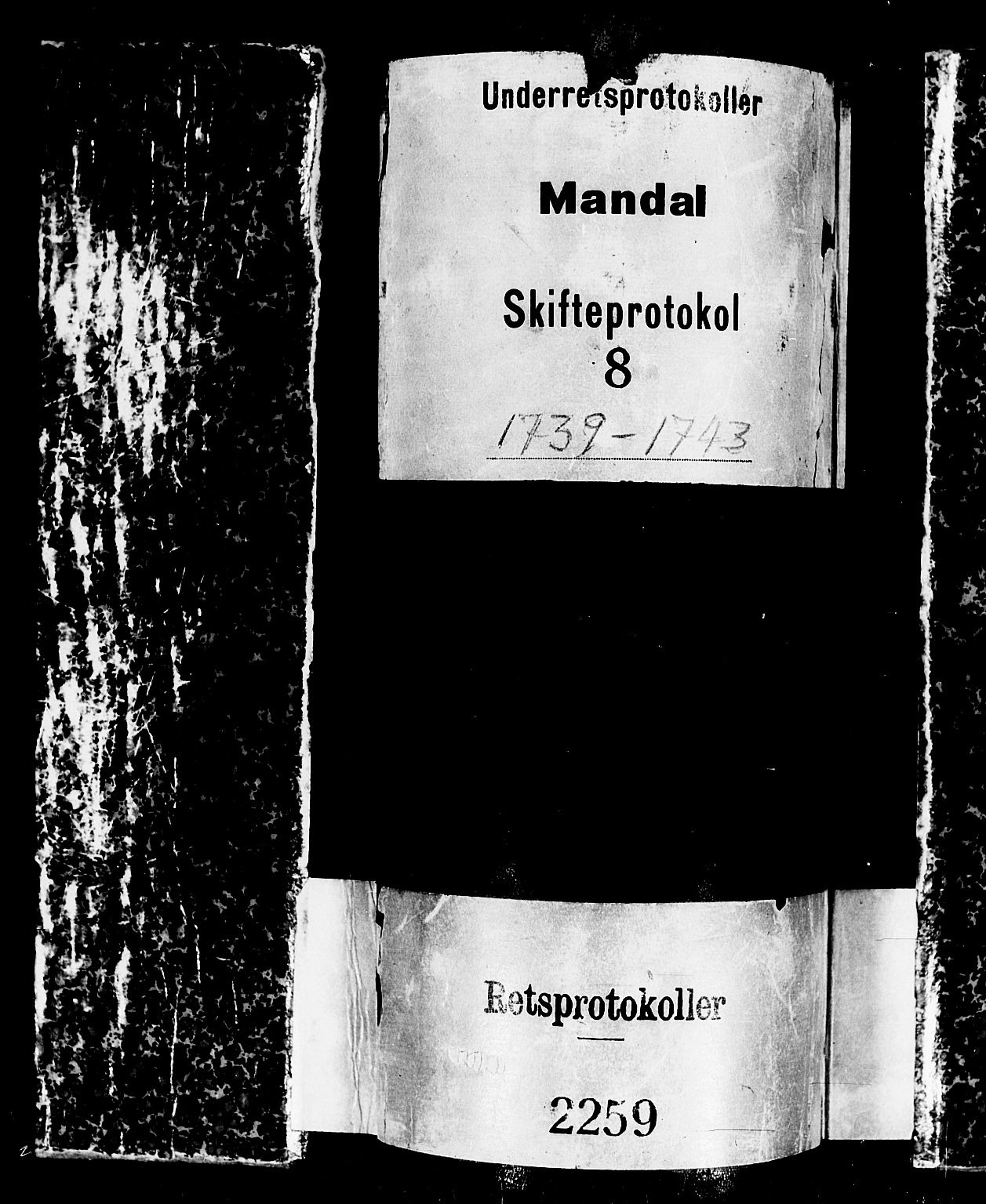 Mandal sorenskriveri, AV/SAK-1221-0005/001/H/Hc/L0020: Skifteprotokoll nr 8, 1739-1743