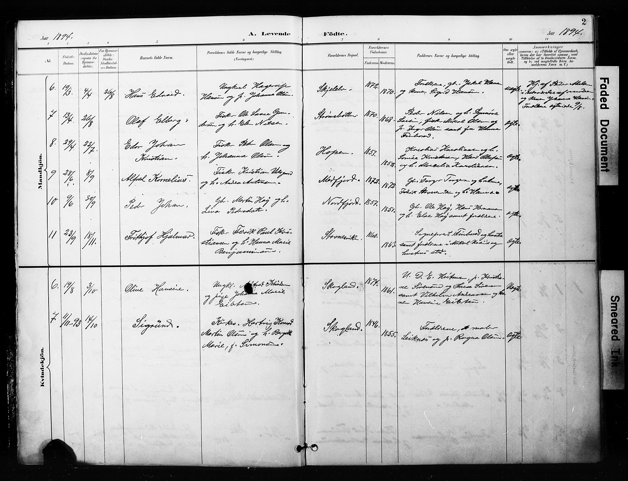 Berg sokneprestkontor, SATØ/S-1318/G/Ga/Gaa/L0005kirke: Parish register (official) no. 5, 1894-1905, p. 2