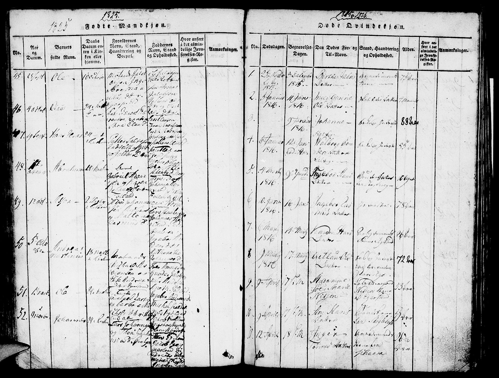 Eigersund sokneprestkontor, AV/SAST-A-101807/001/30/30BA/L0007: Parish register (official) no. A 7, 1815-1827