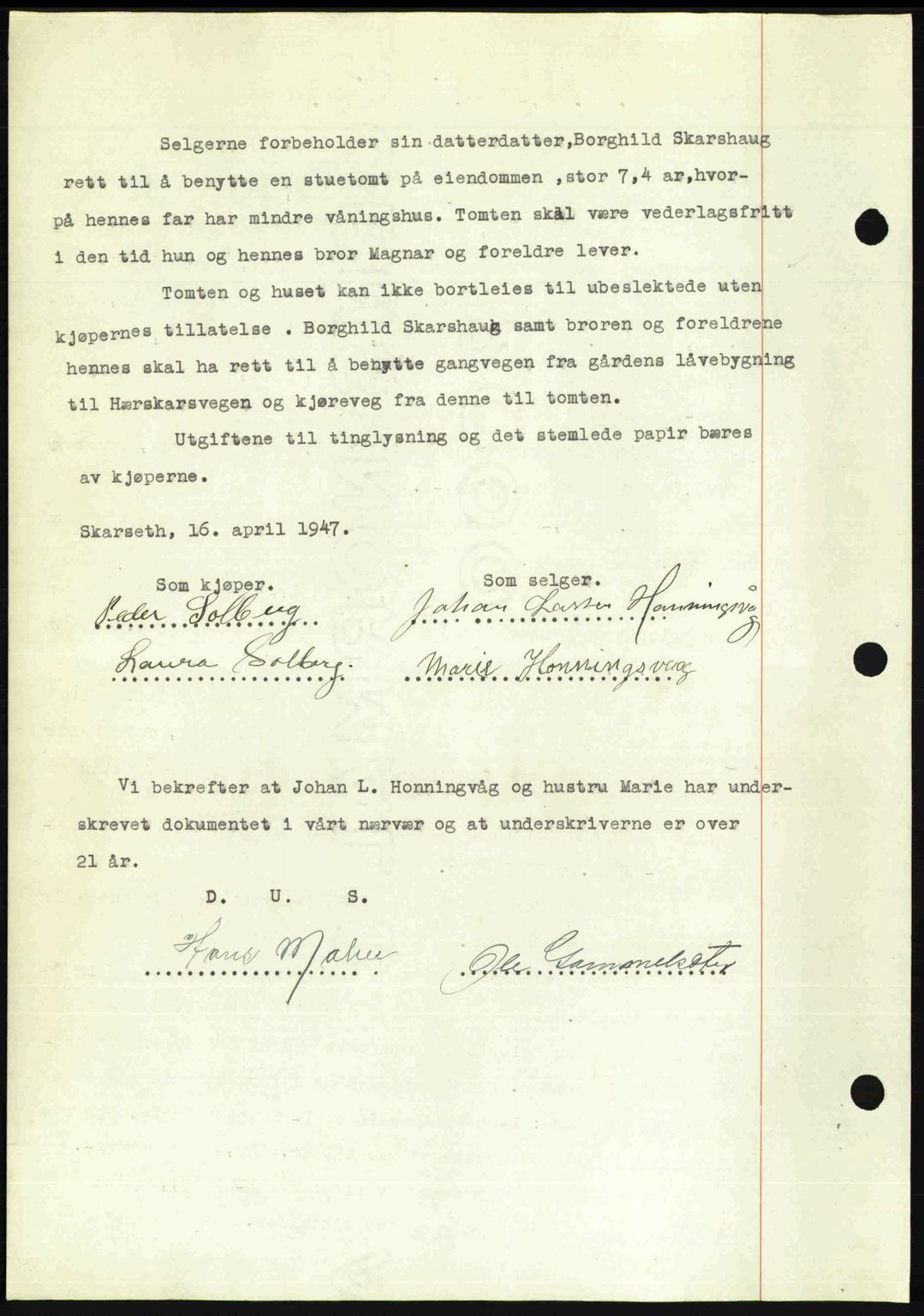 Romsdal sorenskriveri, SAT/A-4149/1/2/2C: Mortgage book no. A22, 1947-1947, Diary no: : 808/1947
