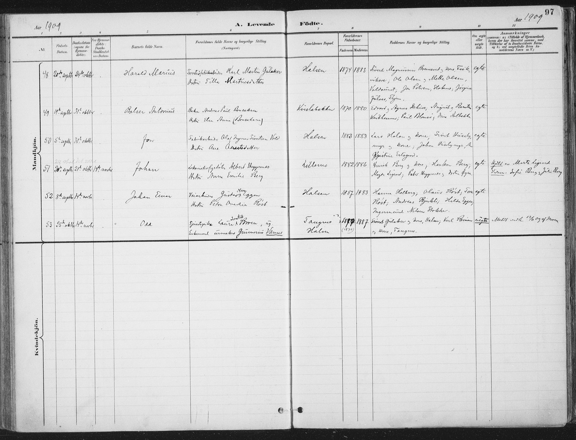 Ministerialprotokoller, klokkerbøker og fødselsregistre - Nord-Trøndelag, AV/SAT-A-1458/709/L0082: Parish register (official) no. 709A22, 1896-1916, p. 97