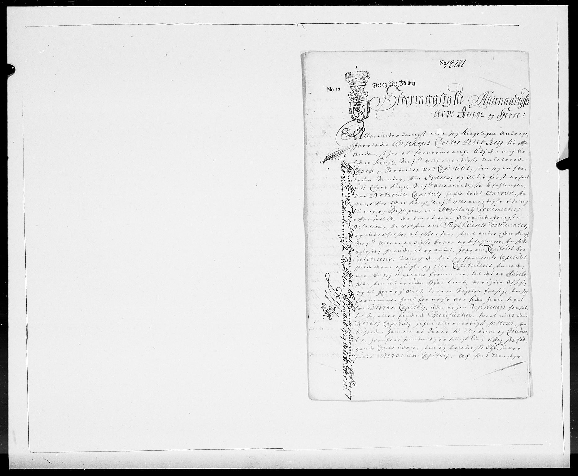 Danske Kanselli 1572-1799, AV/RA-EA-3023/F/Fc/Fcc/Fcca/L0052: Norske innlegg 1572-1799, 1701, p. 364