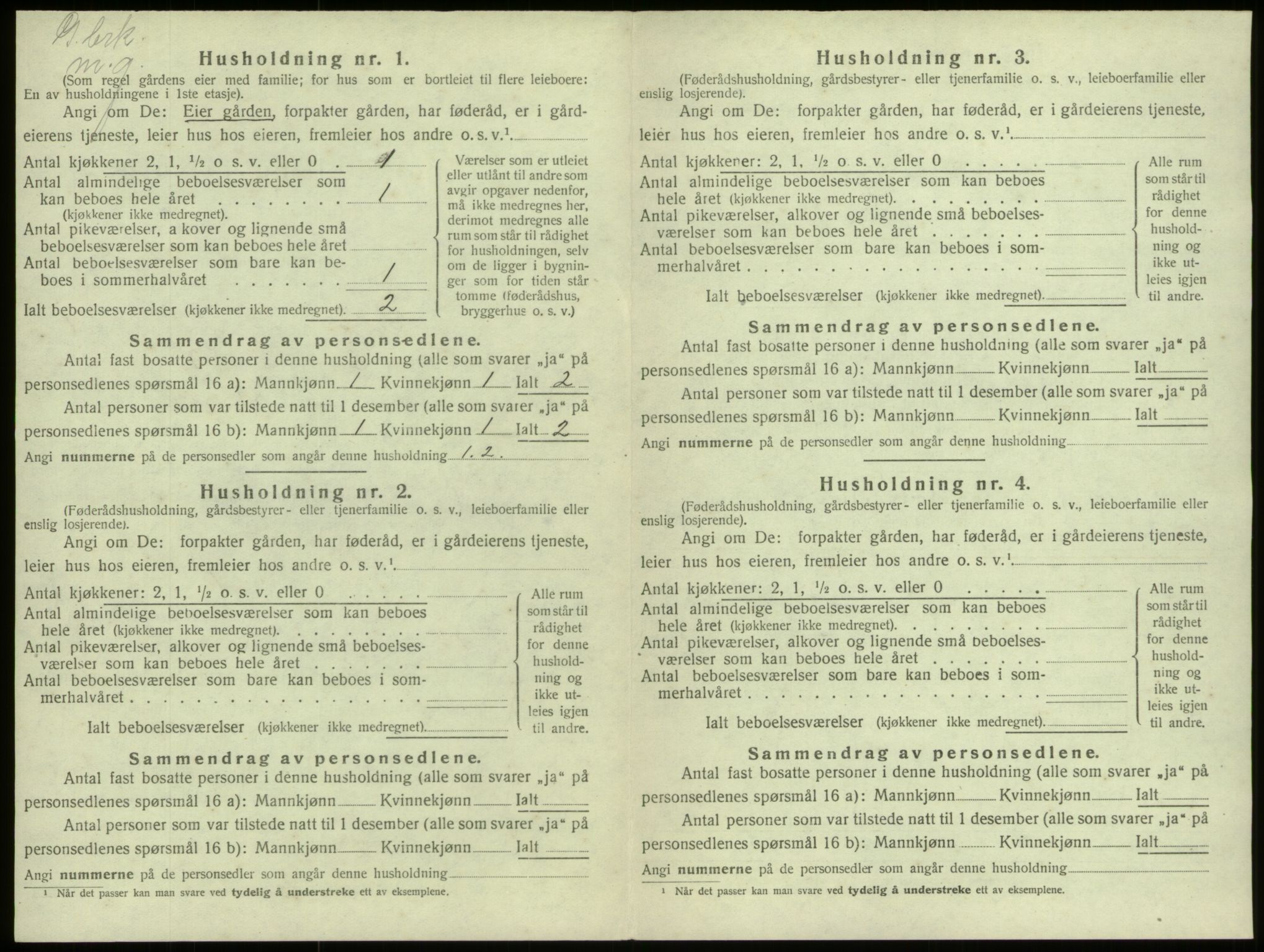 SAB, 1920 census for Selje, 1920, p. 114