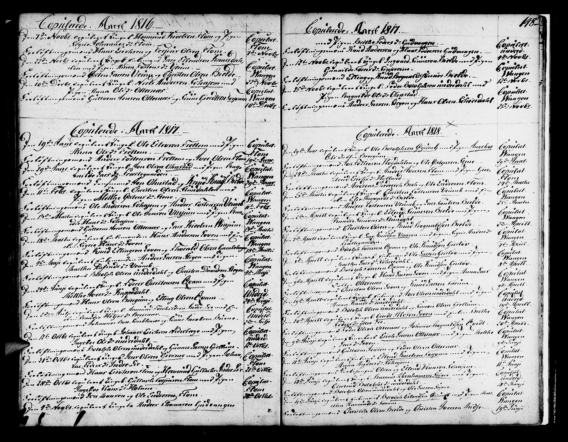 Aurland sokneprestembete, SAB/A-99937/H/Ha/Haa/L0005: Parish register (official) no. A 5, 1801-1821, p. 148