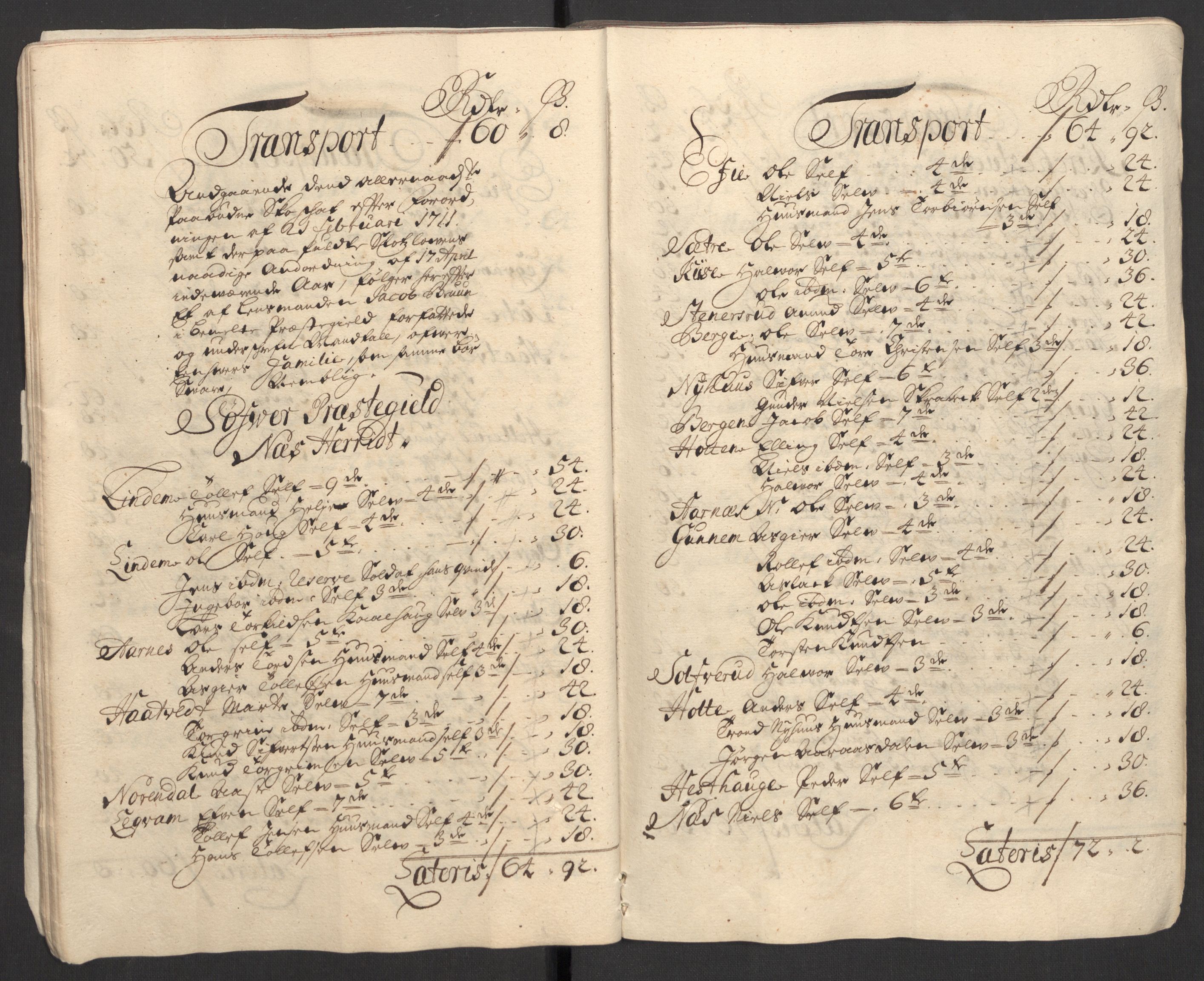 Rentekammeret inntil 1814, Reviderte regnskaper, Fogderegnskap, AV/RA-EA-4092/R36/L2121: Fogderegnskap Øvre og Nedre Telemark og Bamble, 1711, p. 18