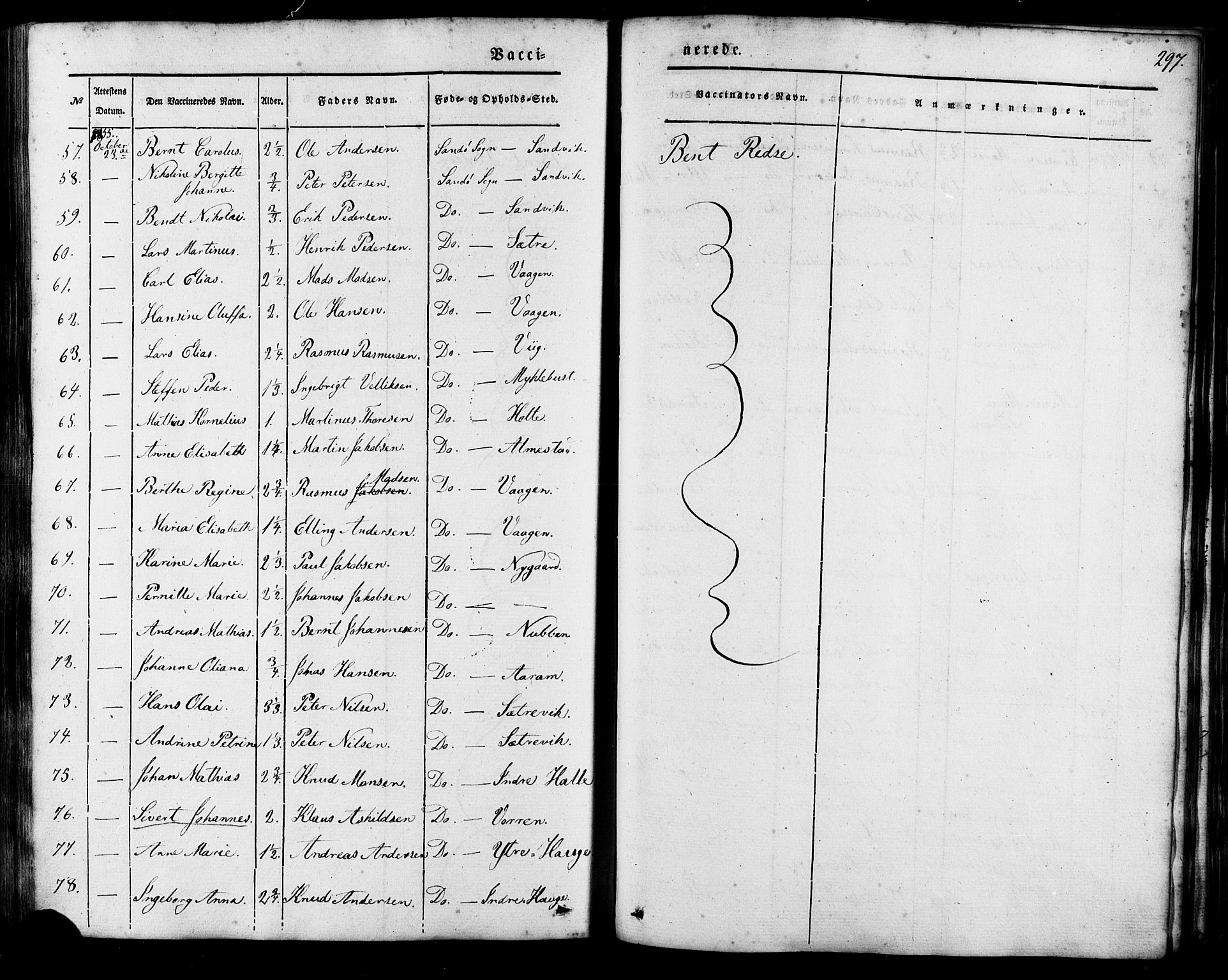 Ministerialprotokoller, klokkerbøker og fødselsregistre - Møre og Romsdal, AV/SAT-A-1454/503/L0034: Parish register (official) no. 503A02, 1841-1884, p. 297