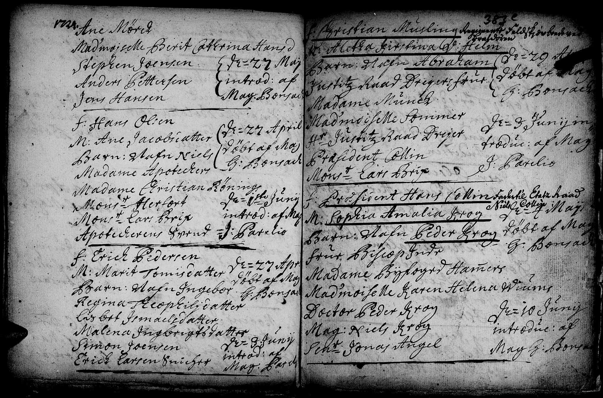 Ministerialprotokoller, klokkerbøker og fødselsregistre - Sør-Trøndelag, SAT/A-1456/601/L0035: Parish register (official) no. 601A03, 1713-1728, p. 383d