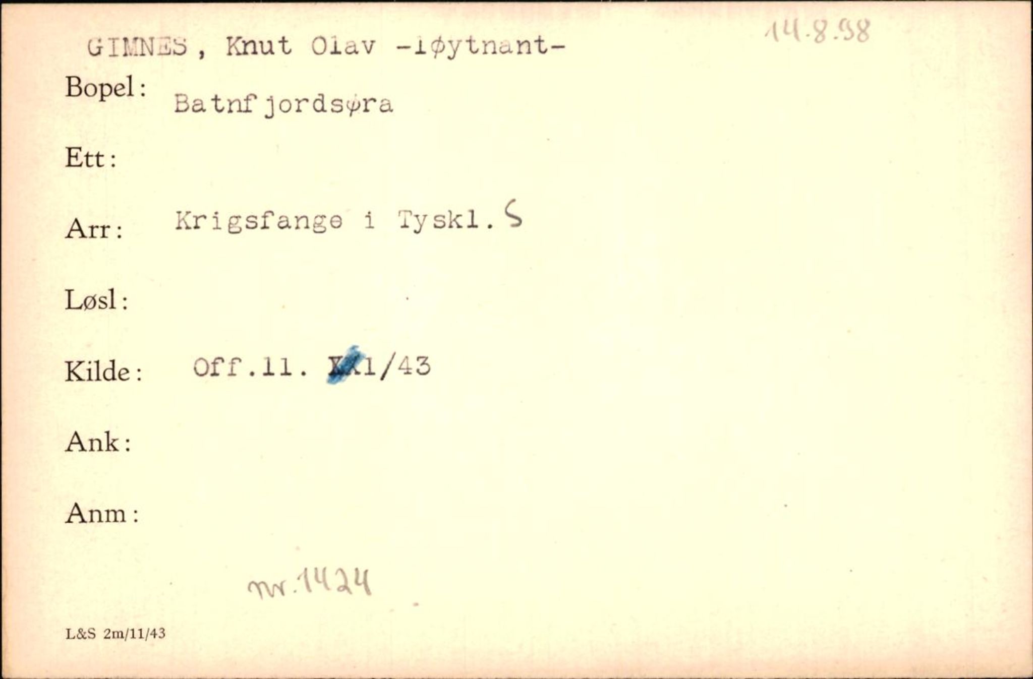 Forsvaret, Forsvarets krigshistoriske avdeling, AV/RA-RAFA-2017/Y/Yf/L0200: II-C-11-2102  -  Norske krigsfanger i Tyskland, 1940-1945, p. 304