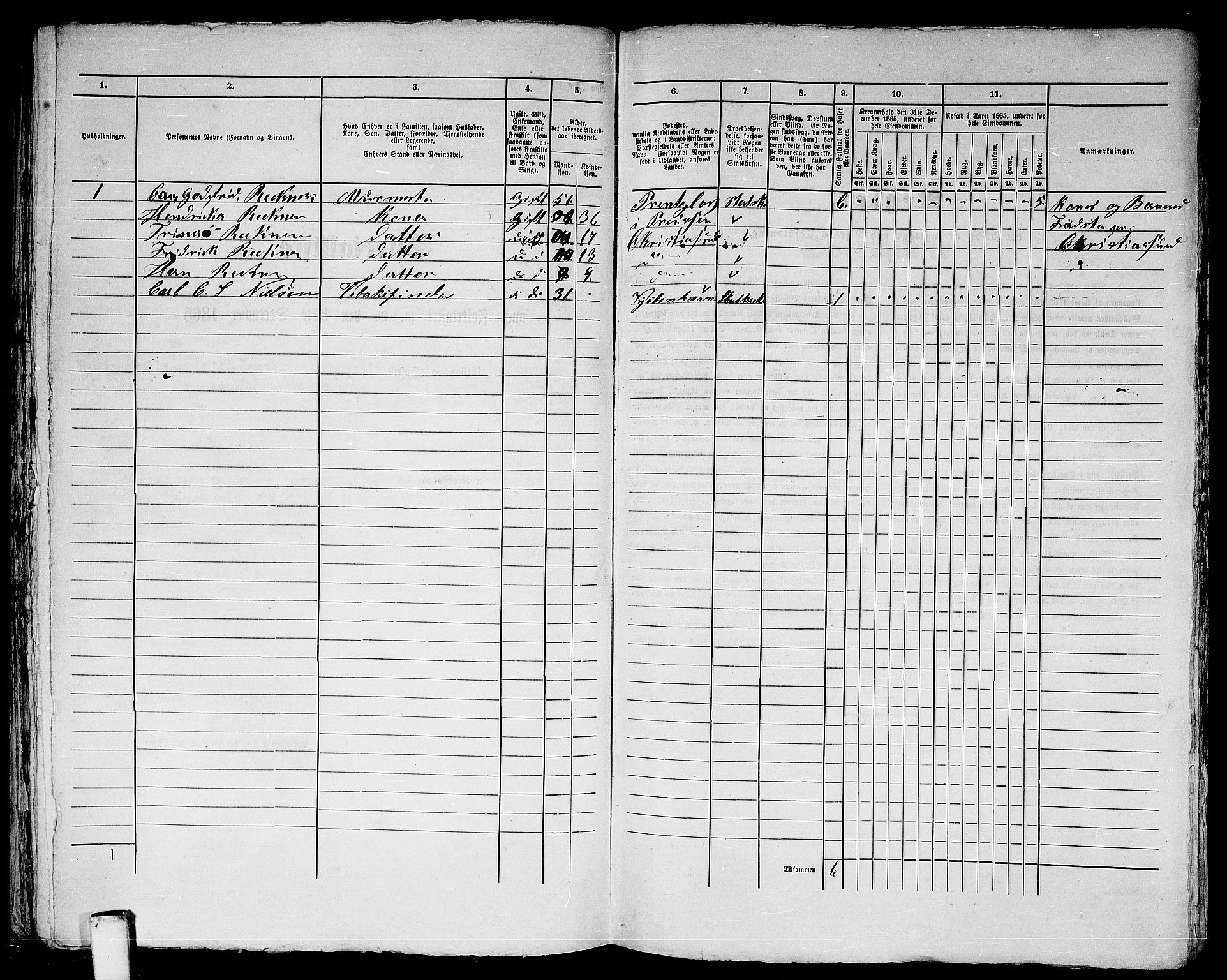 RA, 1865 census for Trondheim, 1865, p. 778