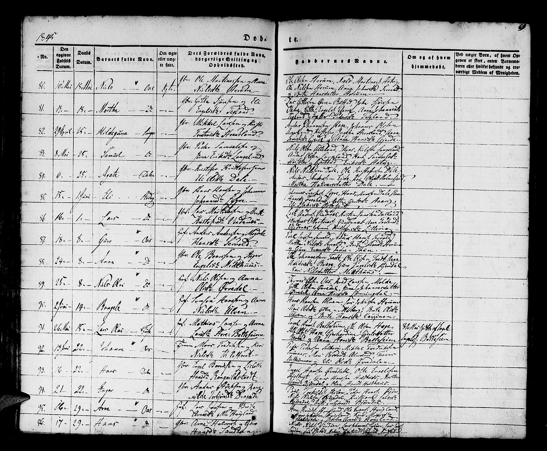 Os sokneprestembete, AV/SAB-A-99929: Parish register (official) no. A 15, 1839-1851, p. 69