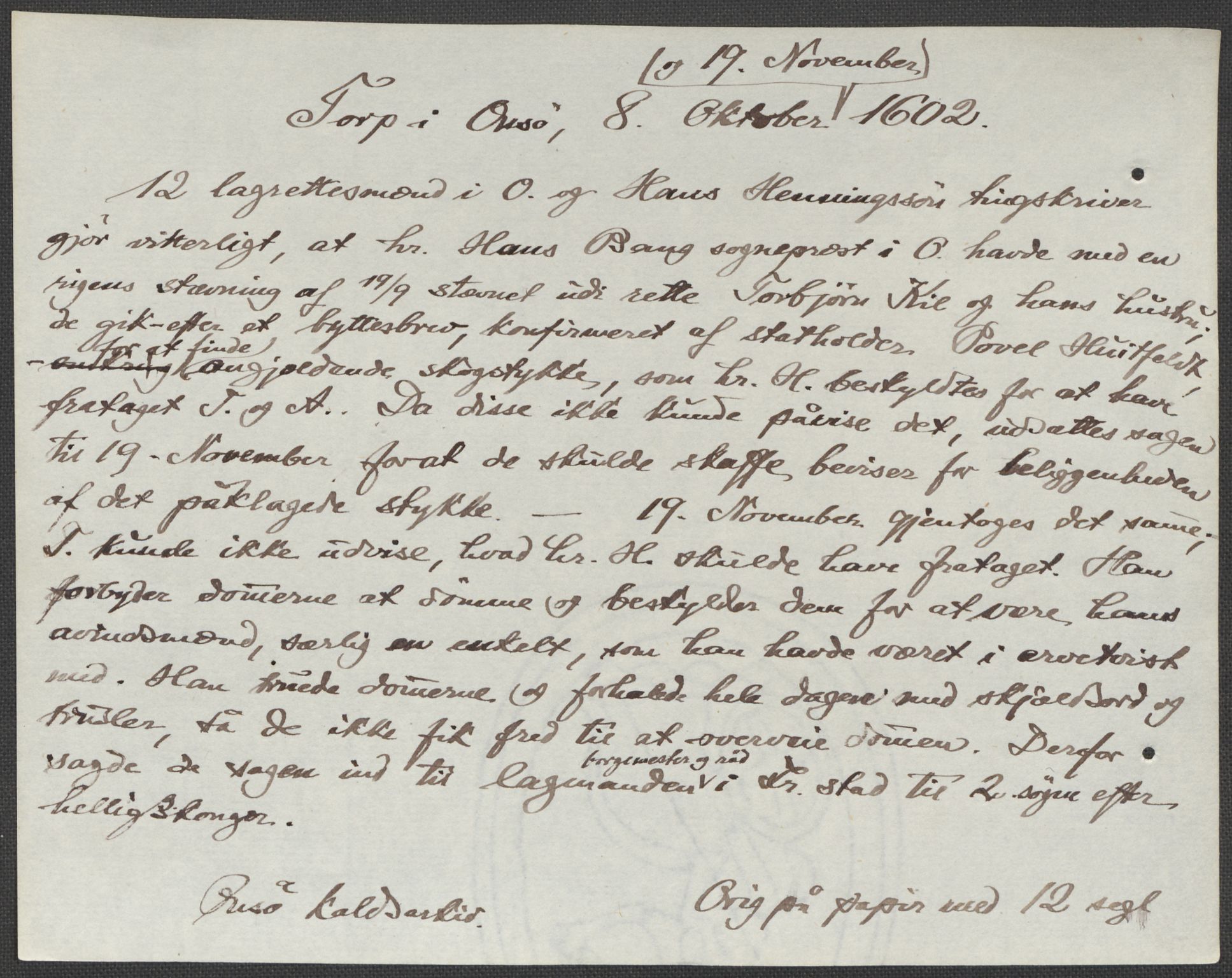 Riksarkivets diplomsamling, AV/RA-EA-5965/F15/L0003: Prestearkiv - Østfold, 1594-1700, p. 183