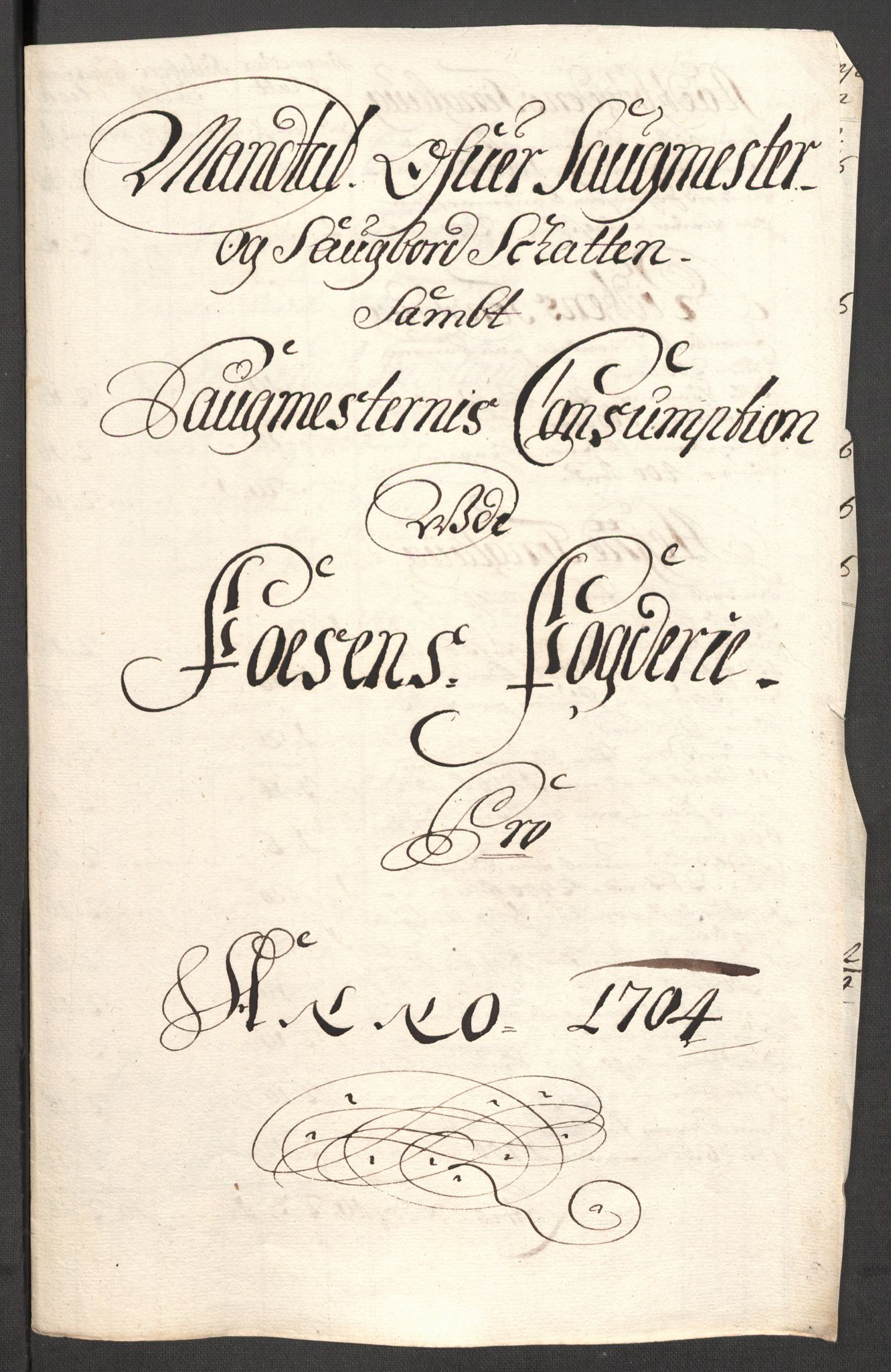 Rentekammeret inntil 1814, Reviderte regnskaper, Fogderegnskap, AV/RA-EA-4092/R57/L3856: Fogderegnskap Fosen, 1704-1705, p. 156