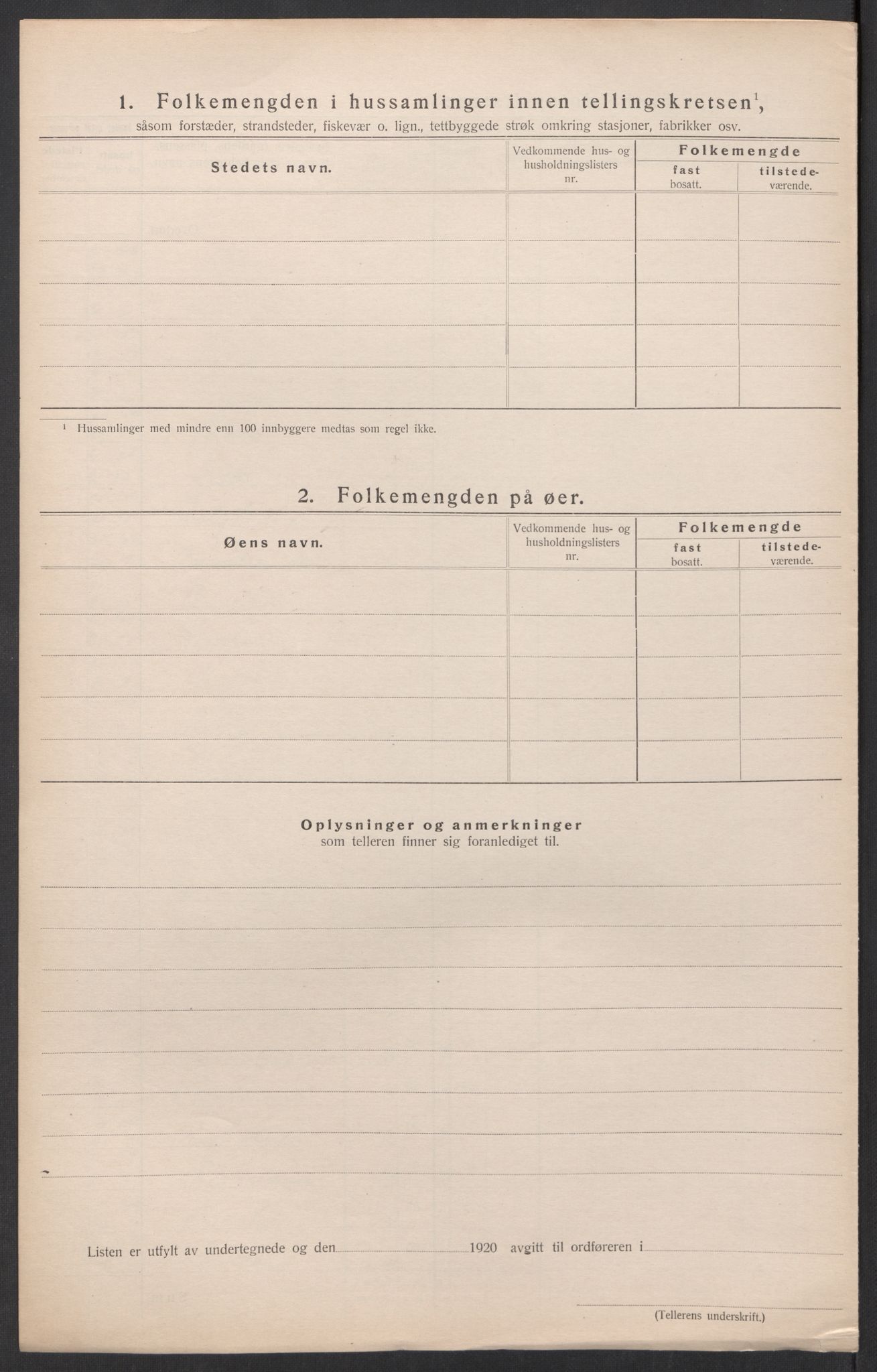 SAK, 1920 census for Nes (V-A), 1920, p. 55