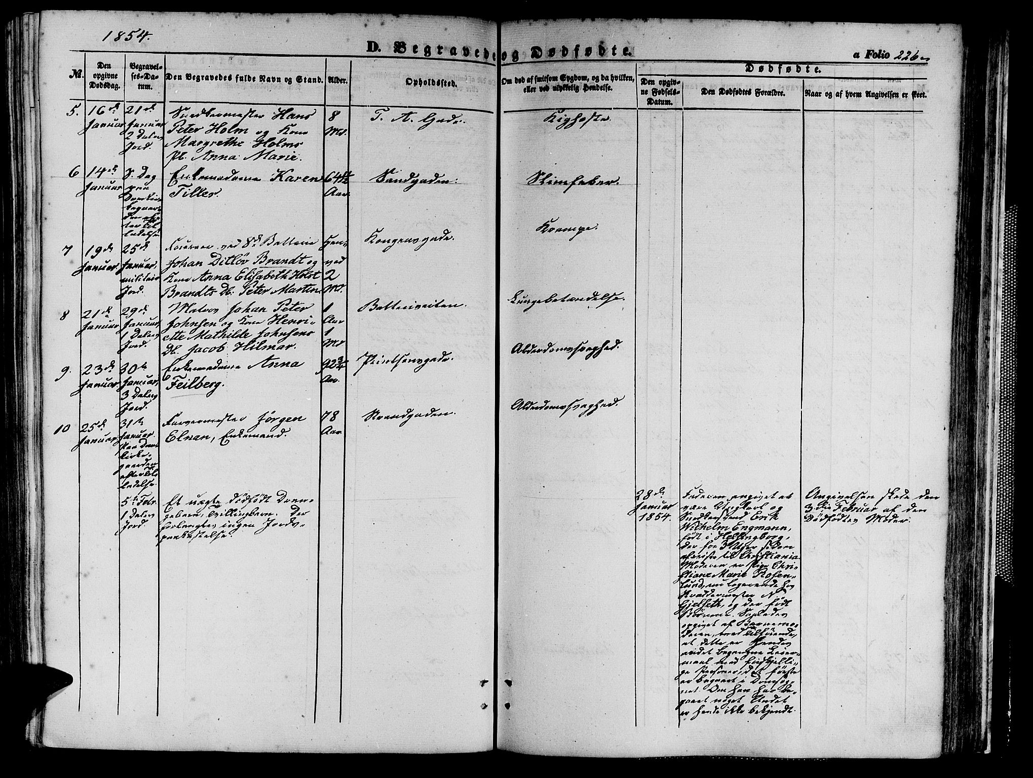 Ministerialprotokoller, klokkerbøker og fødselsregistre - Sør-Trøndelag, SAT/A-1456/602/L0138: Parish register (copy) no. 602C06, 1853-1858, p. 226