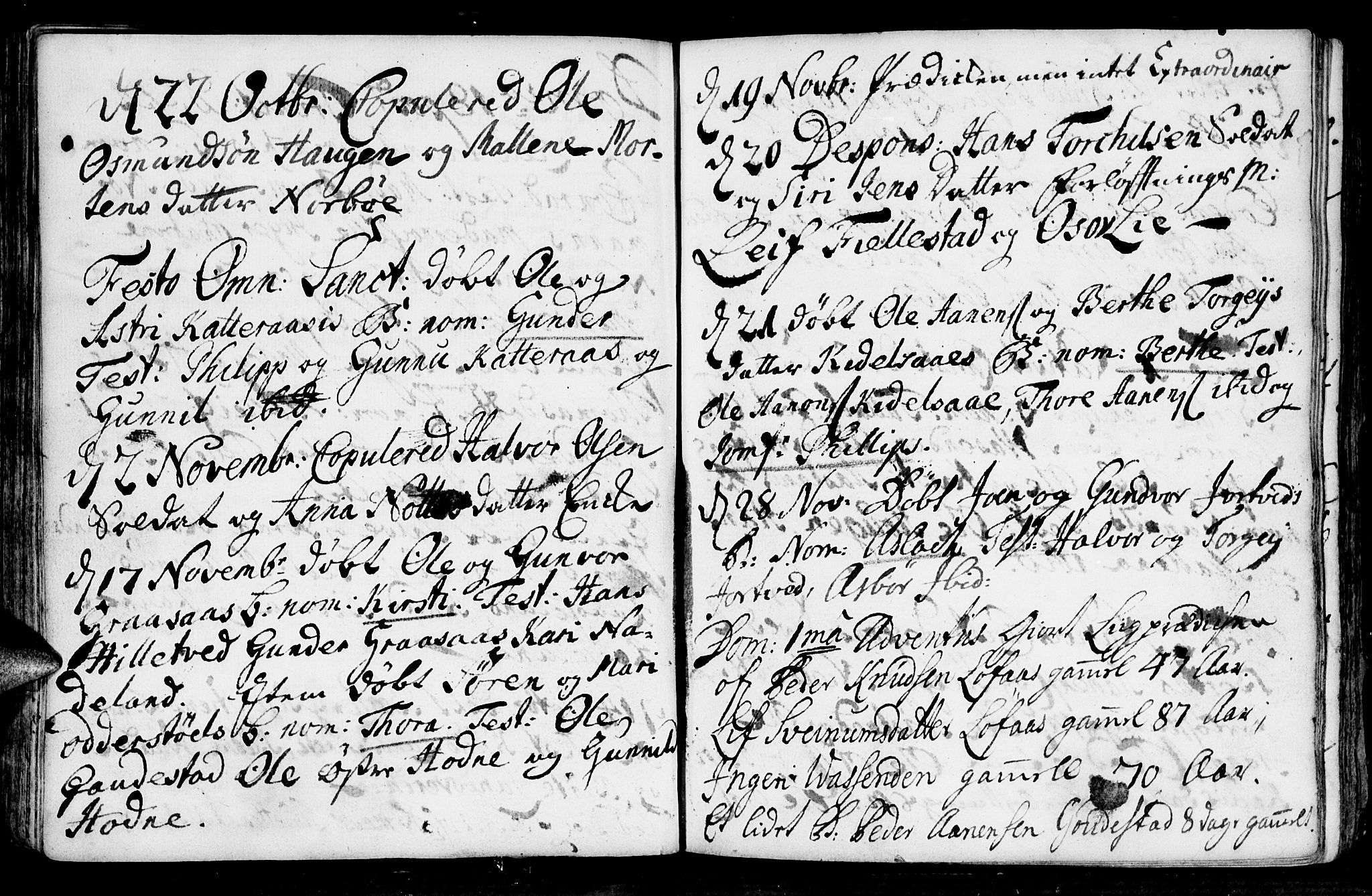 Evje sokneprestkontor, AV/SAK-1111-0008/F/Fa/Faa/L0001: Parish register (official) no. A 1, 1705-1760, p. 72