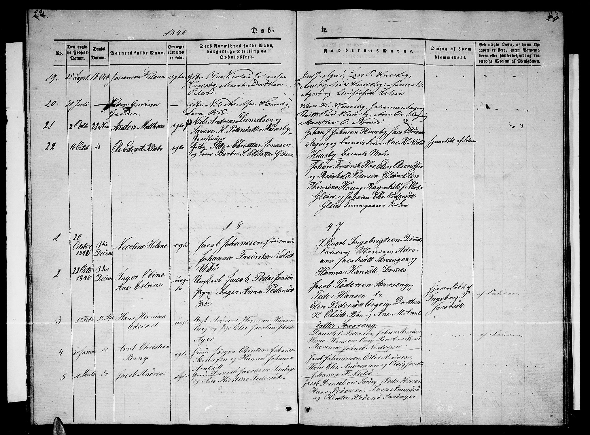 Ministerialprotokoller, klokkerbøker og fødselsregistre - Nordland, SAT/A-1459/835/L0530: Parish register (copy) no. 835C02, 1842-1865, p. 23-24