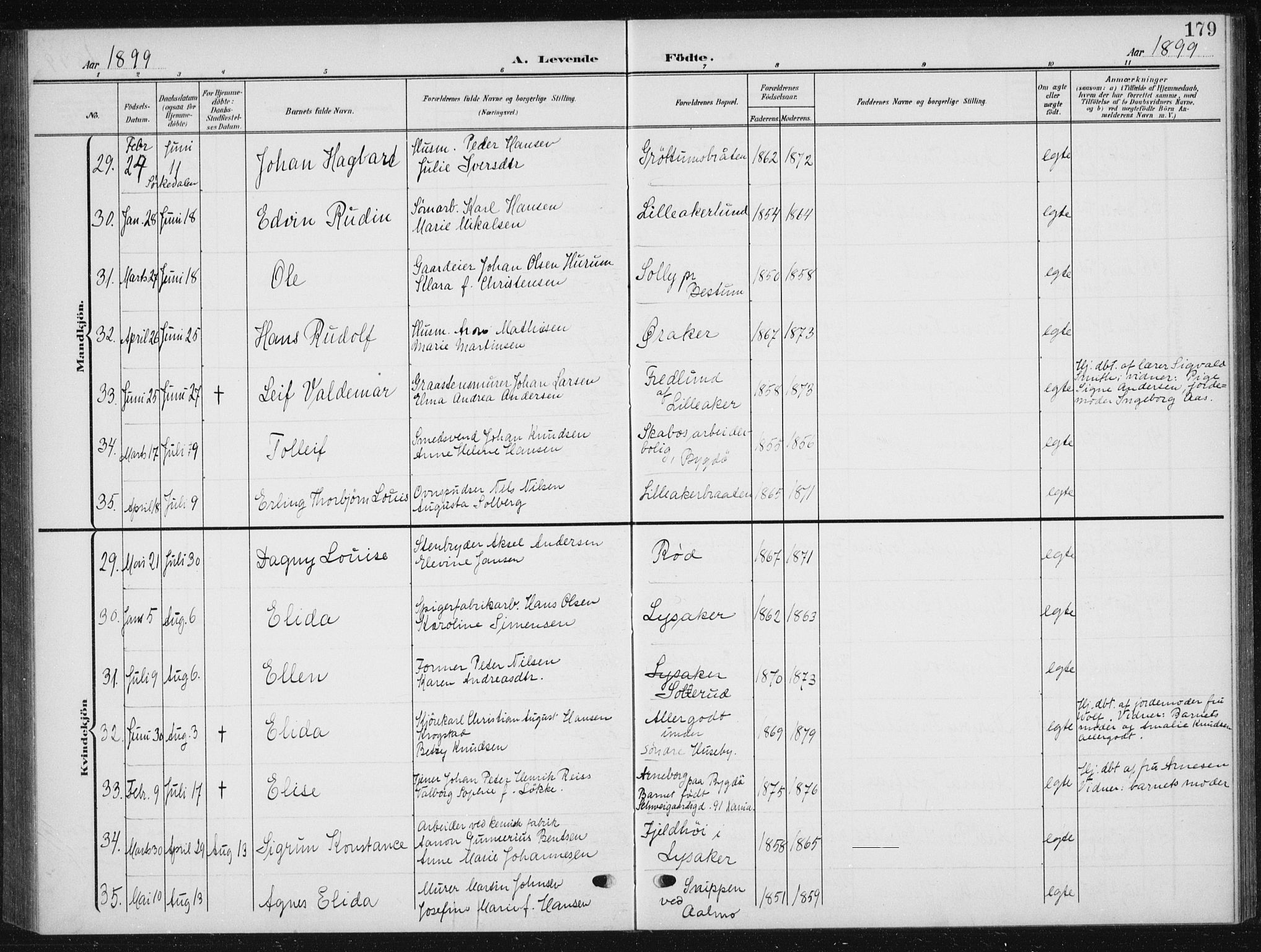 Vestre Aker prestekontor Kirkebøker, AV/SAO-A-10025/F/Fb/L0001: Parish register (official) no. II 1, 1880-1906, p. 179