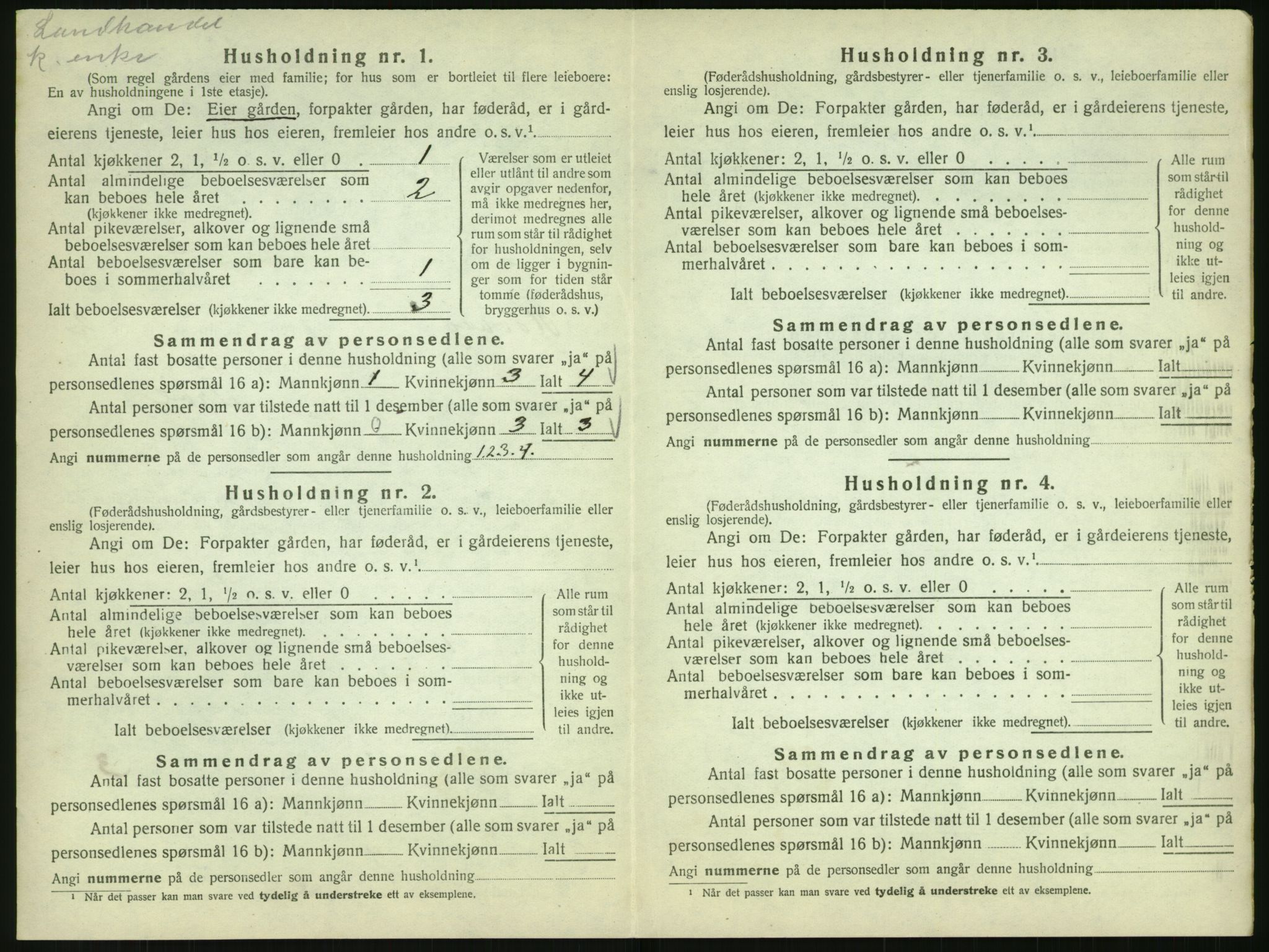 SAK, 1920 census for Høvåg, 1920, p. 99