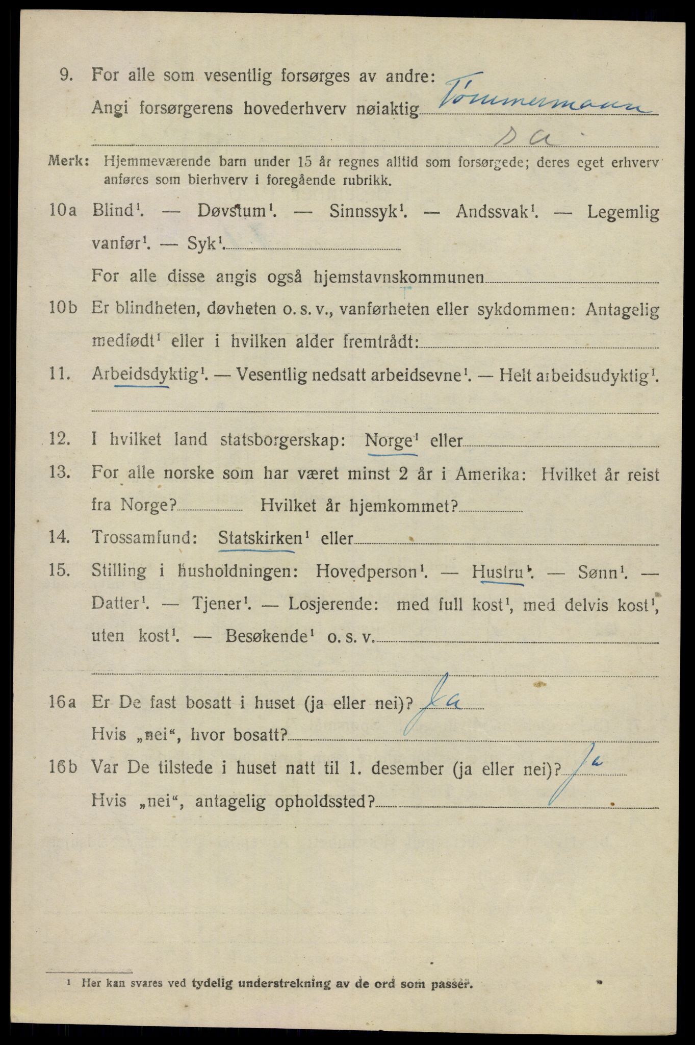 SAO, 1920 census for Ullensaker, 1920, p. 8828