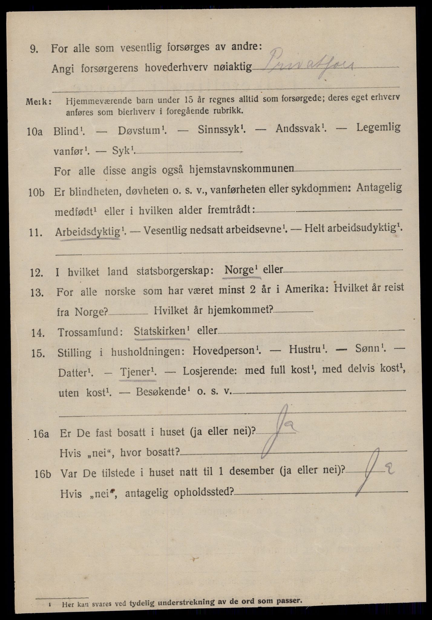 SAT, 1920 census for Sunndal, 1920, p. 3095