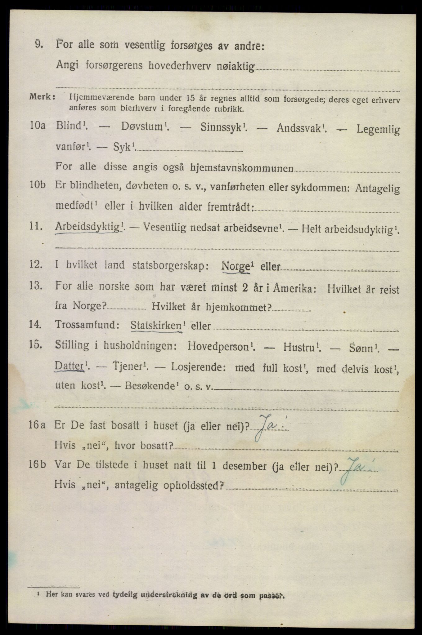 SAKO, 1920 census for Bamble, 1920, p. 4320