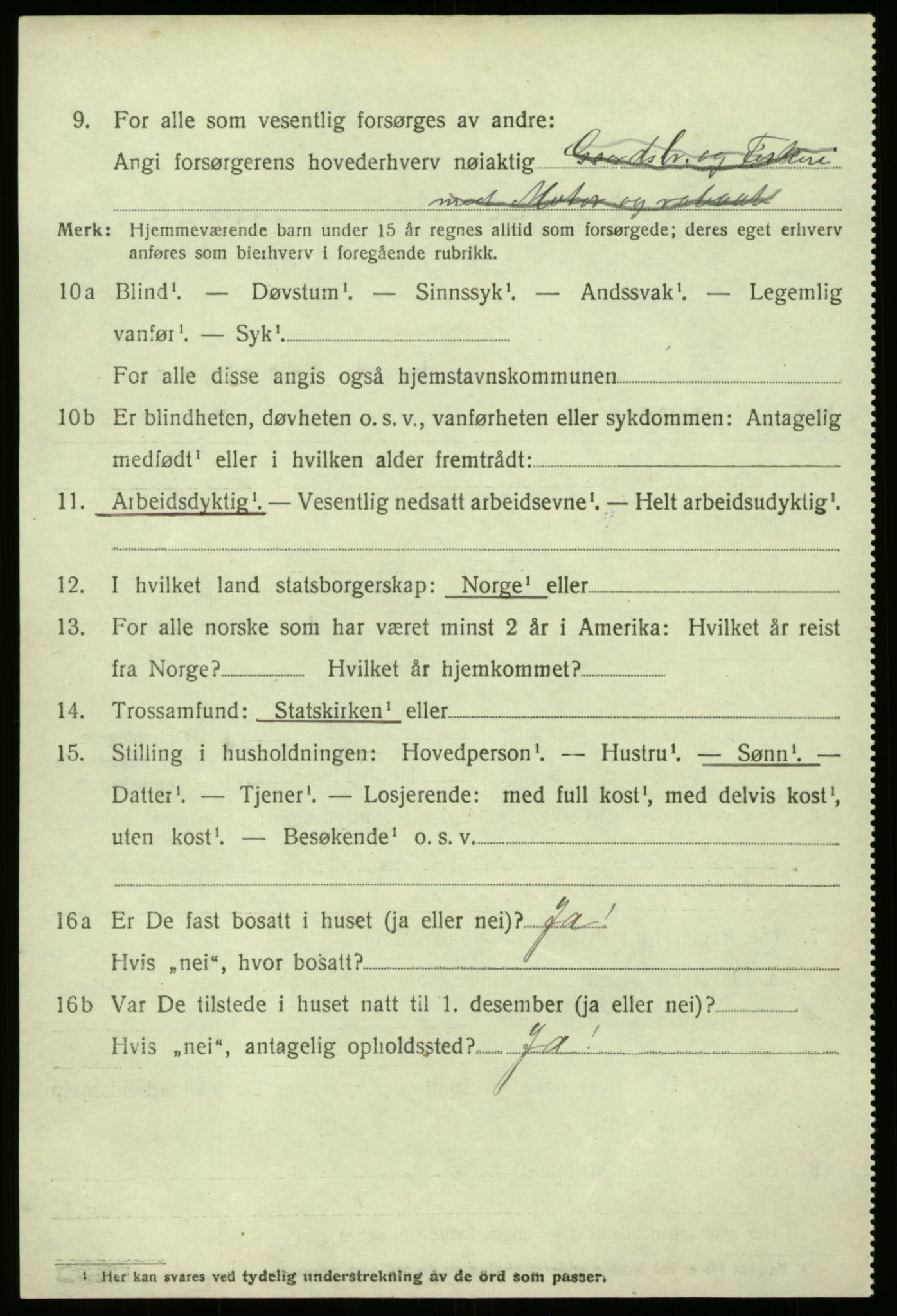 SAB, 1920 census for Askvoll, 1920, p. 5529