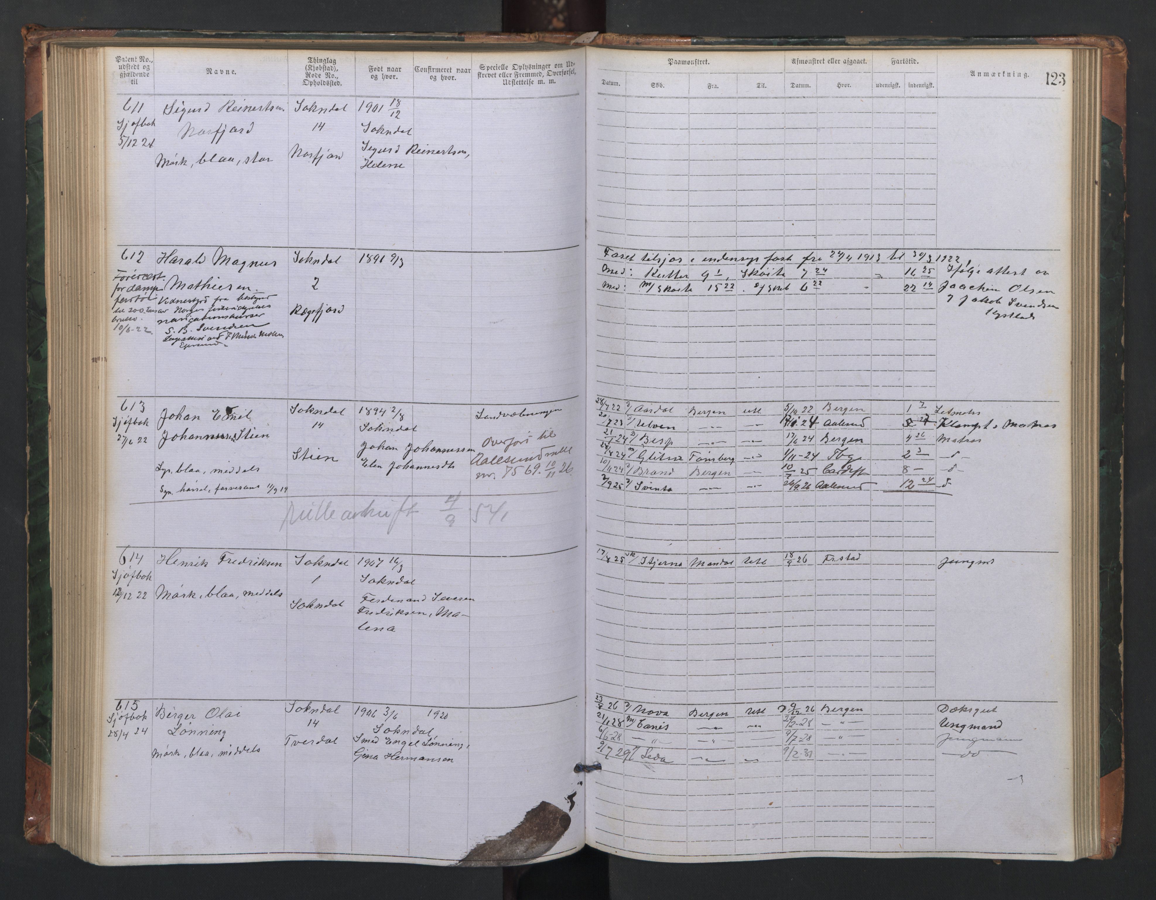 Sogndal mønstringskrets, AV/SAK-2031-0020/F/Fa/L0001: Annotasjonsrulle nr 1-635 med register, P-1, 1868-1931, p. 114