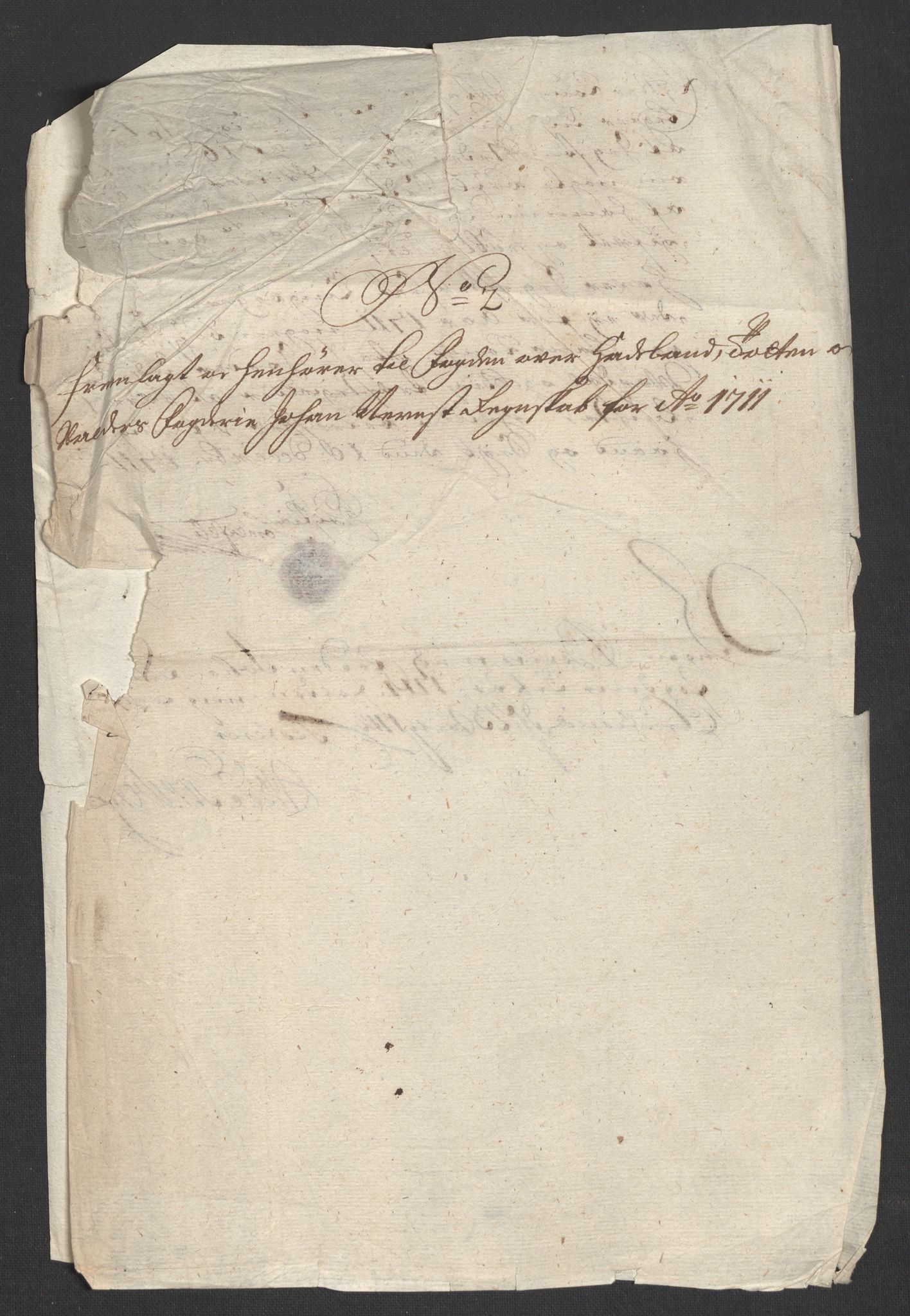 Rentekammeret inntil 1814, Reviderte regnskaper, Fogderegnskap, AV/RA-EA-4092/R18/L1308: Fogderegnskap Hadeland, Toten og Valdres, 1711, p. 22