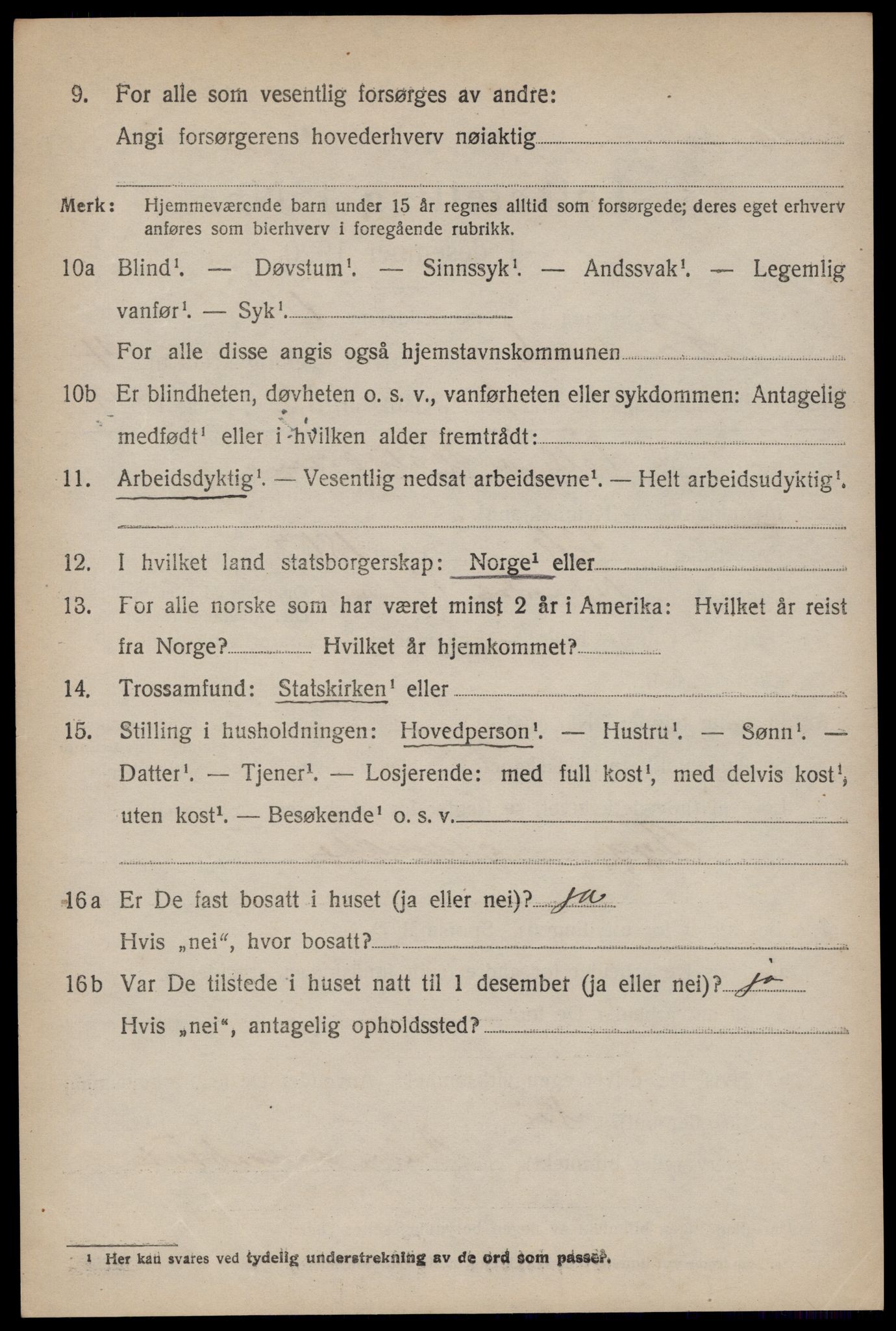 SAKO, 1920 census for Rauland, 1920, p. 807